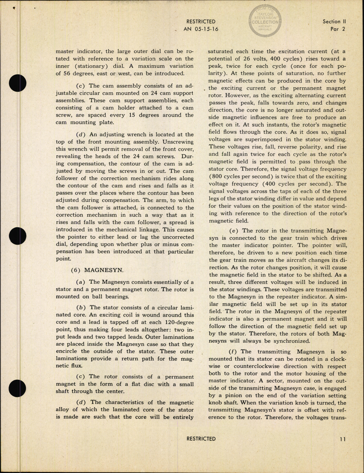 Sample page 16 from AirCorps Library document: Gyro Stabilized Flux Gate Compass System