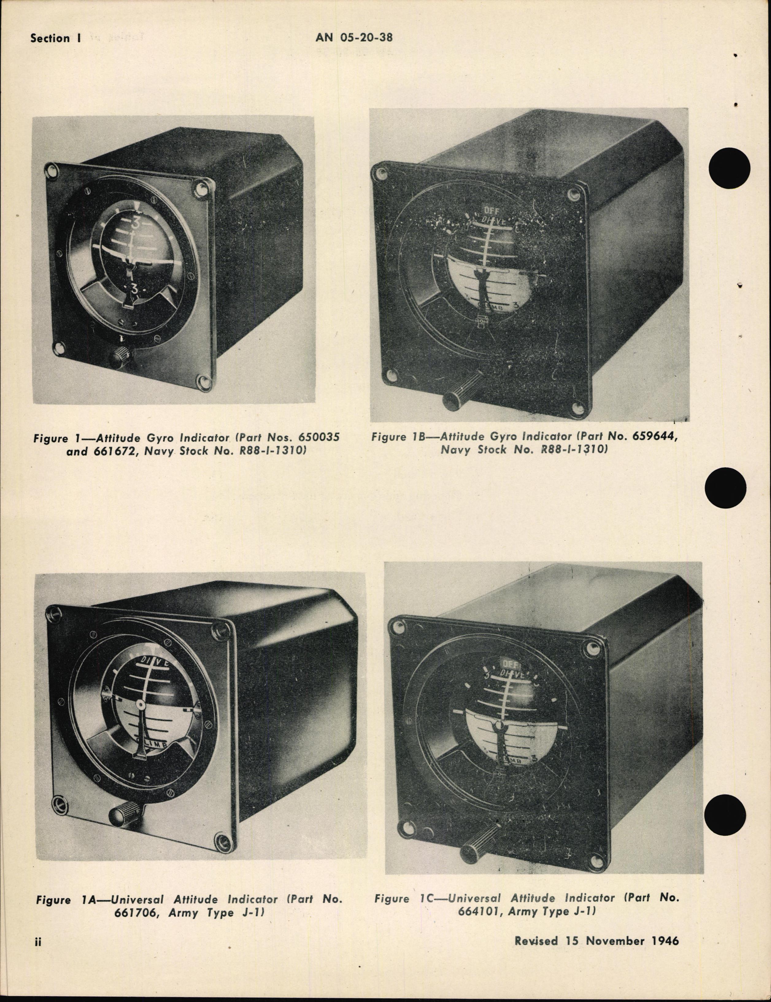 Sample page 4 from AirCorps Library document: Operation and Service Instructions for Attitude Gyro Indicator Type J-1