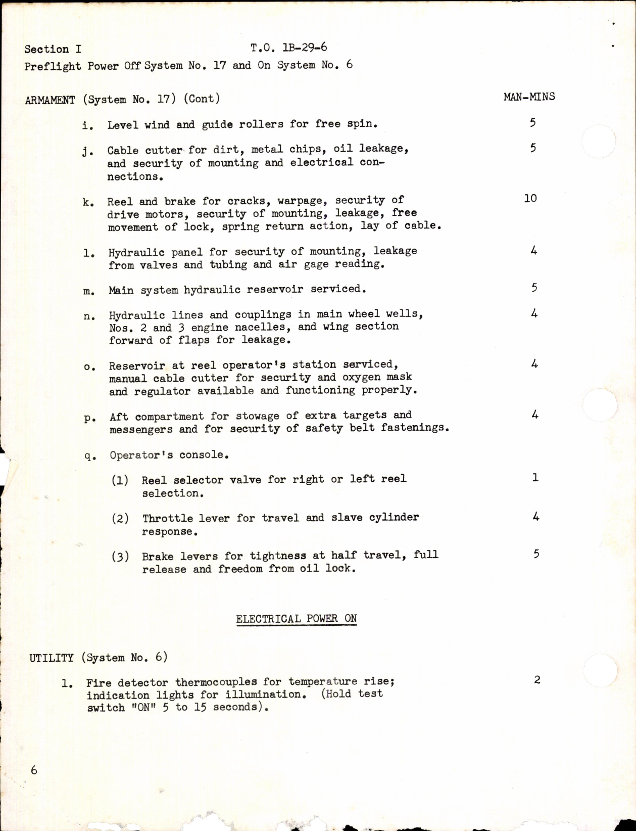 Sample page 4 from AirCorps Library document: Inspection Requirements for USAF Model B-29 Aircraft