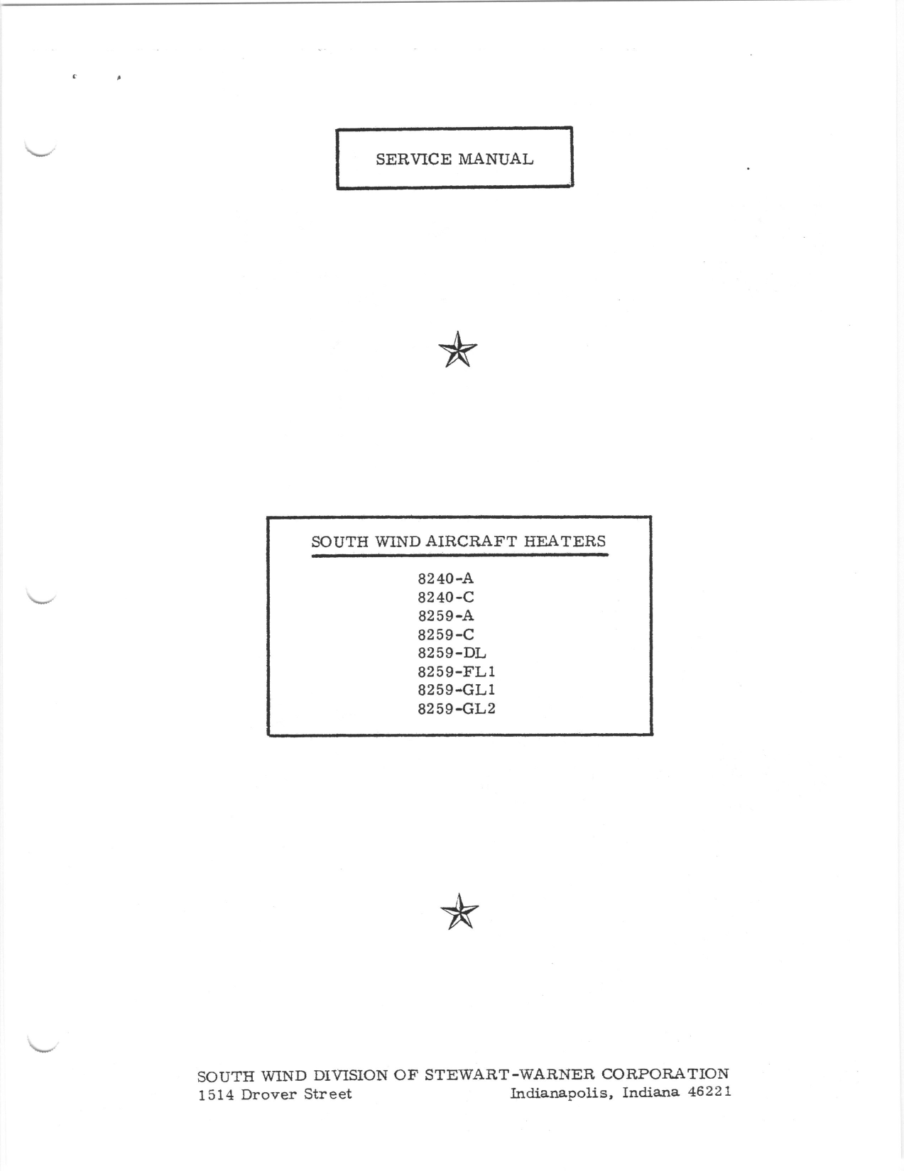 Sample page 3 from AirCorps Library document: Service Manual for South Wind Aircraft Heaters