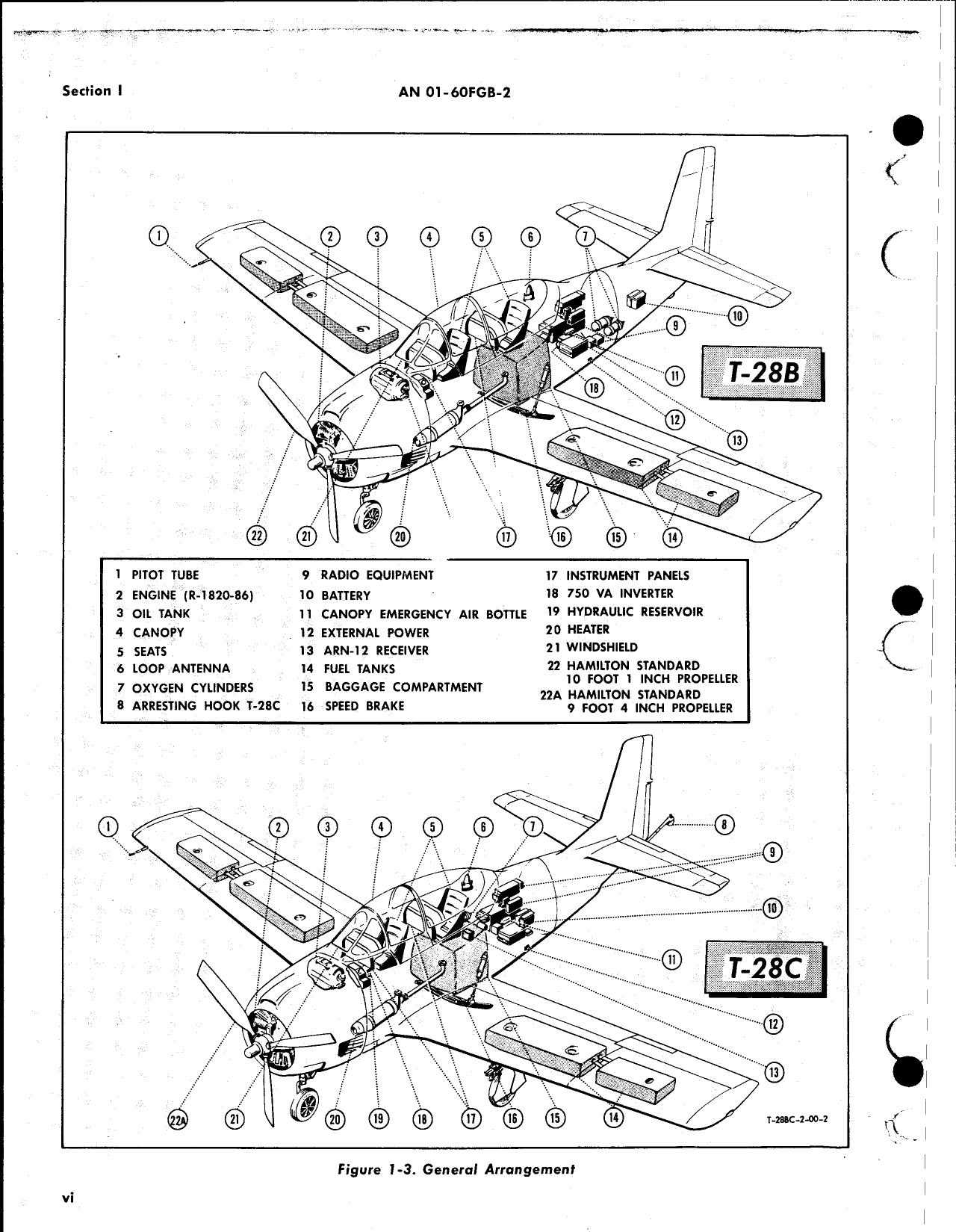 Sample page  8 from AirCorps Library document: Handbook Maintenance Instructions, T-28B T-28C