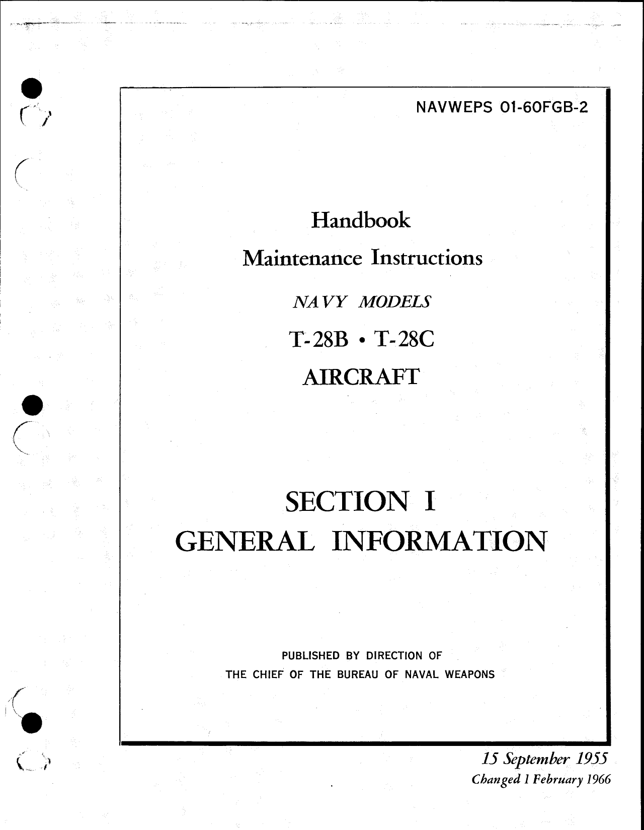 Sample page  9 from AirCorps Library document: Handbook Maintenance Instructions, T-28B T-28C