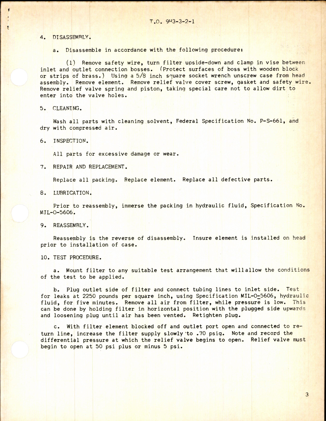 Sample page 3 from AirCorps Library document: Instructions w PC for Hydraulic Oil Filter AN6234-1