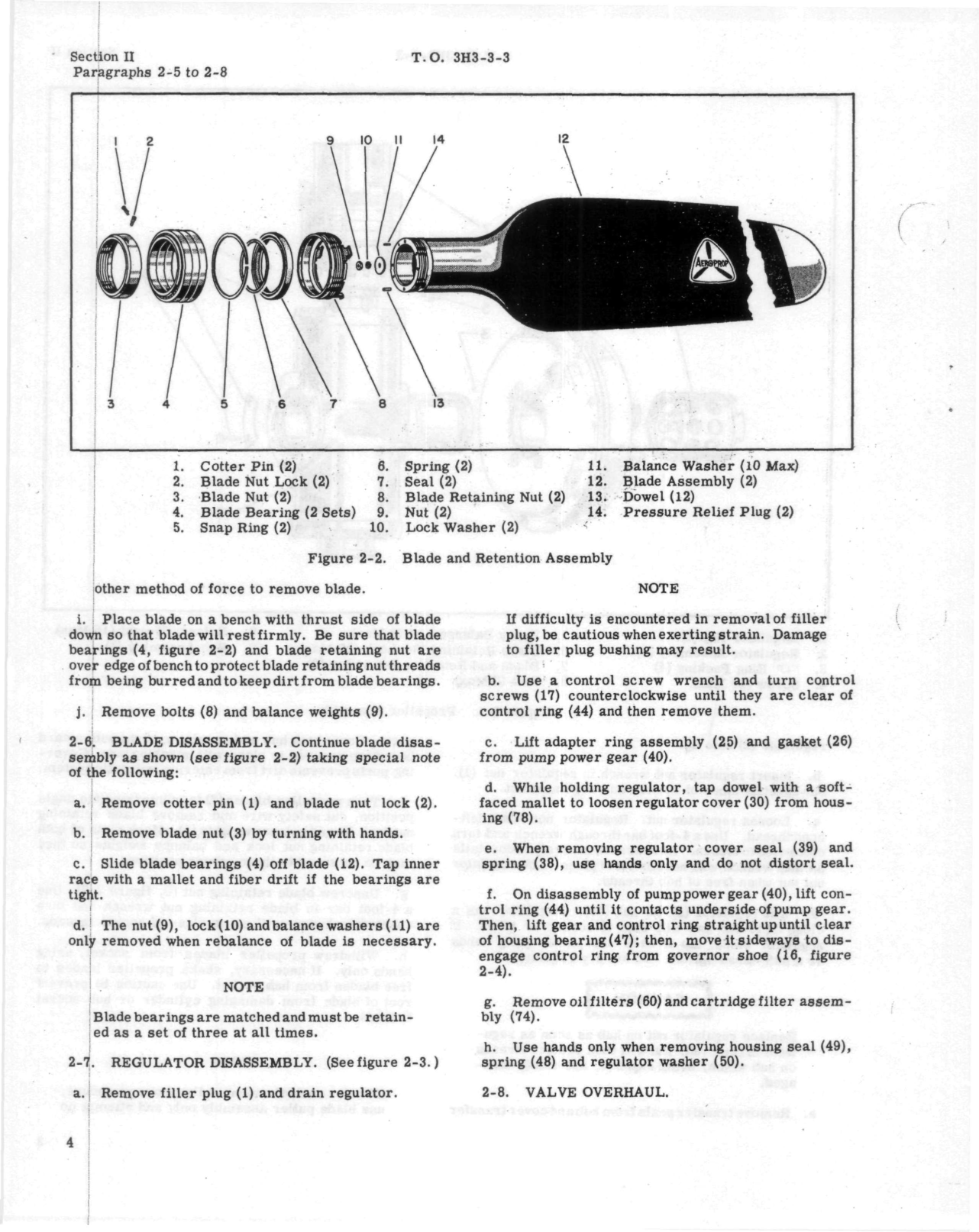 Sample page 8 from AirCorps Library document: Hydraulic Propeller Overhaul Instructions Models A422-E1 & A422-E2