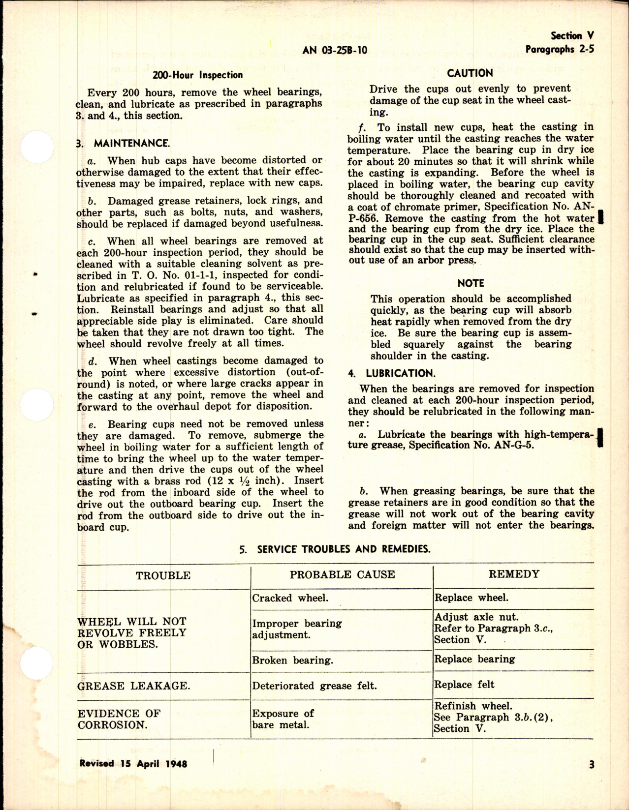 Sample page 3 from AirCorps Library document: Instructions with Parts Catalog for High Pressure Tail Wheels