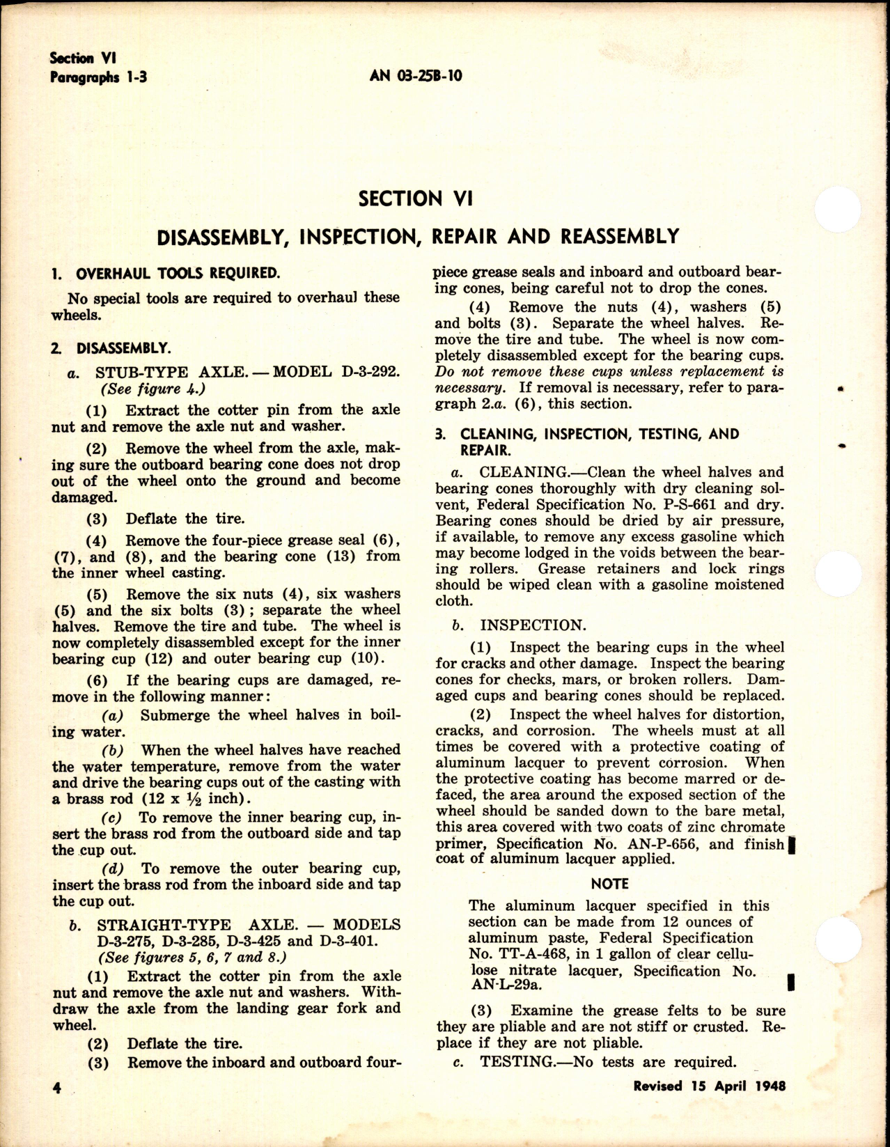 Sample page 4 from AirCorps Library document: Instructions with Parts Catalog for High Pressure Tail Wheels