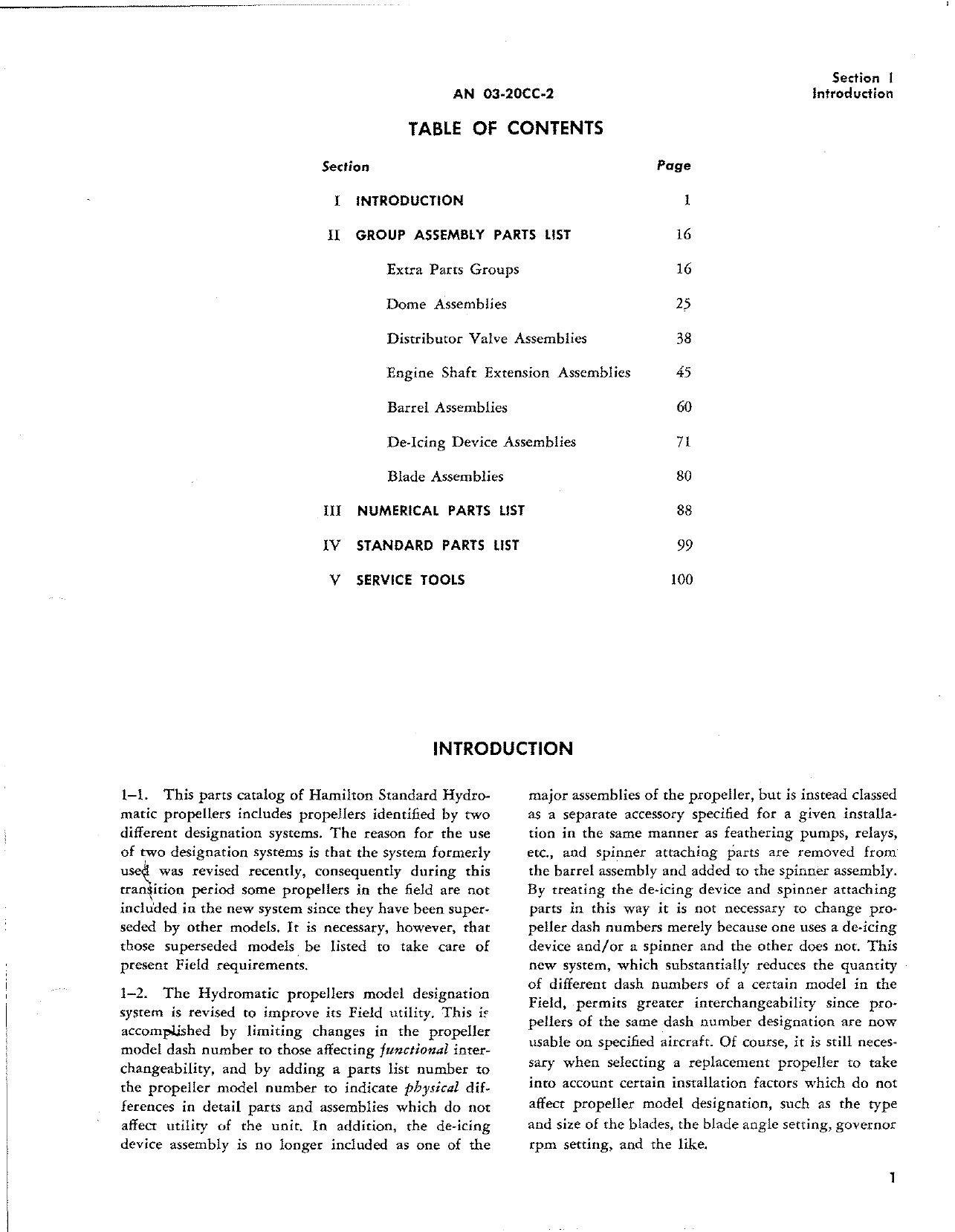 Sample page 3 from AirCorps Library document: Parts Catalog for Hydromatic Propellers