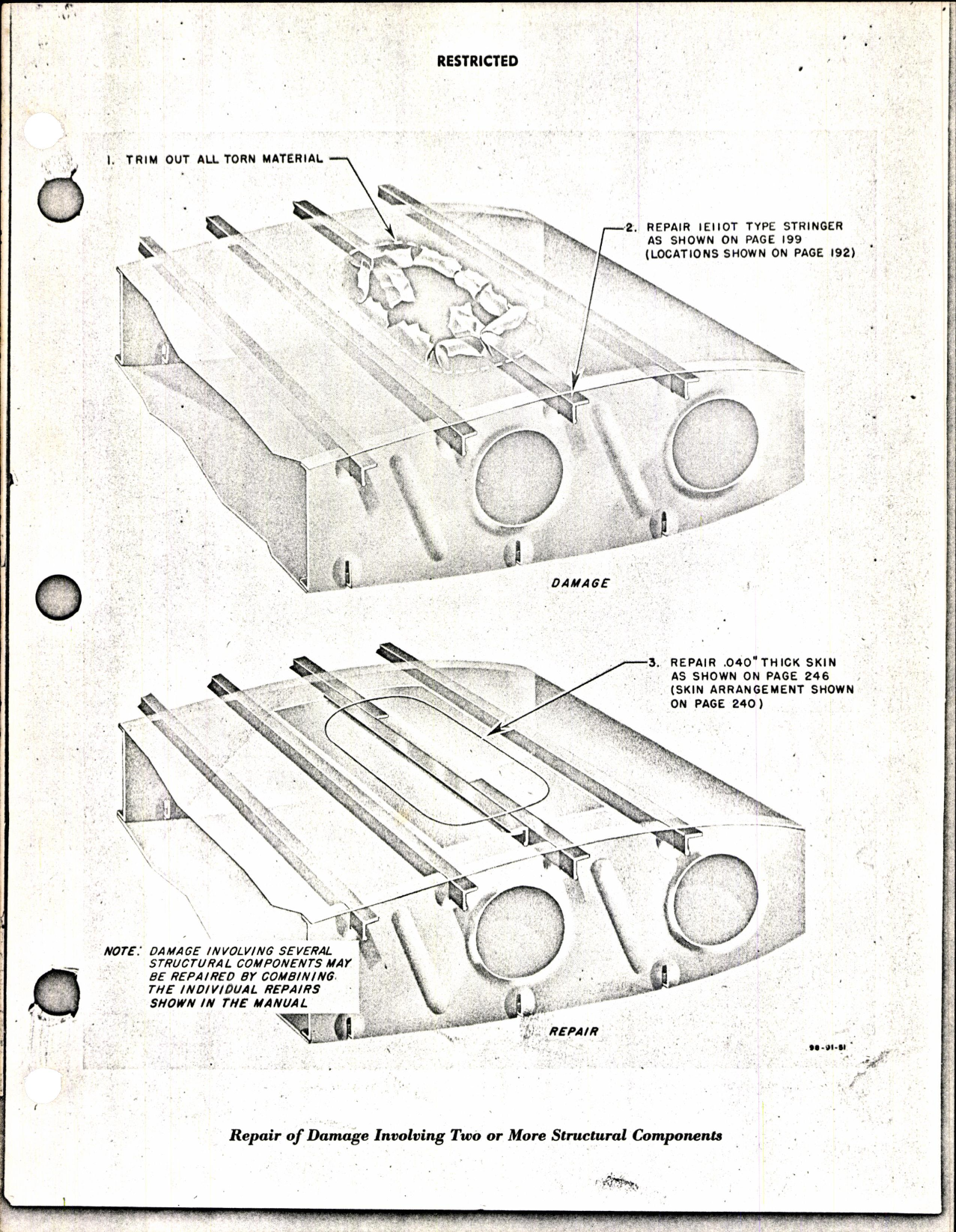 Sample page 3 from AirCorps Library document: Structural Repair Instructions for P-51B and P-51C