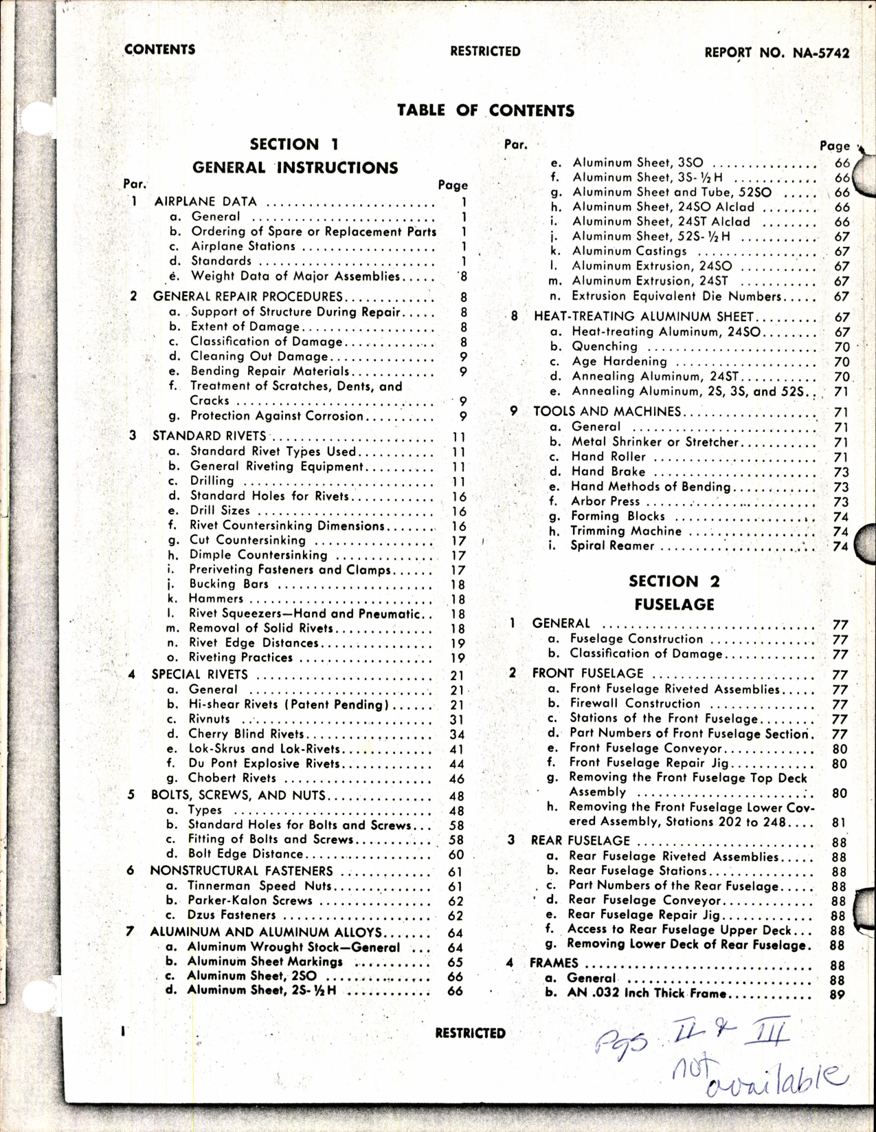 Sample page 4 from AirCorps Library document: Structural Repair Instructions for P-51B and P-51C