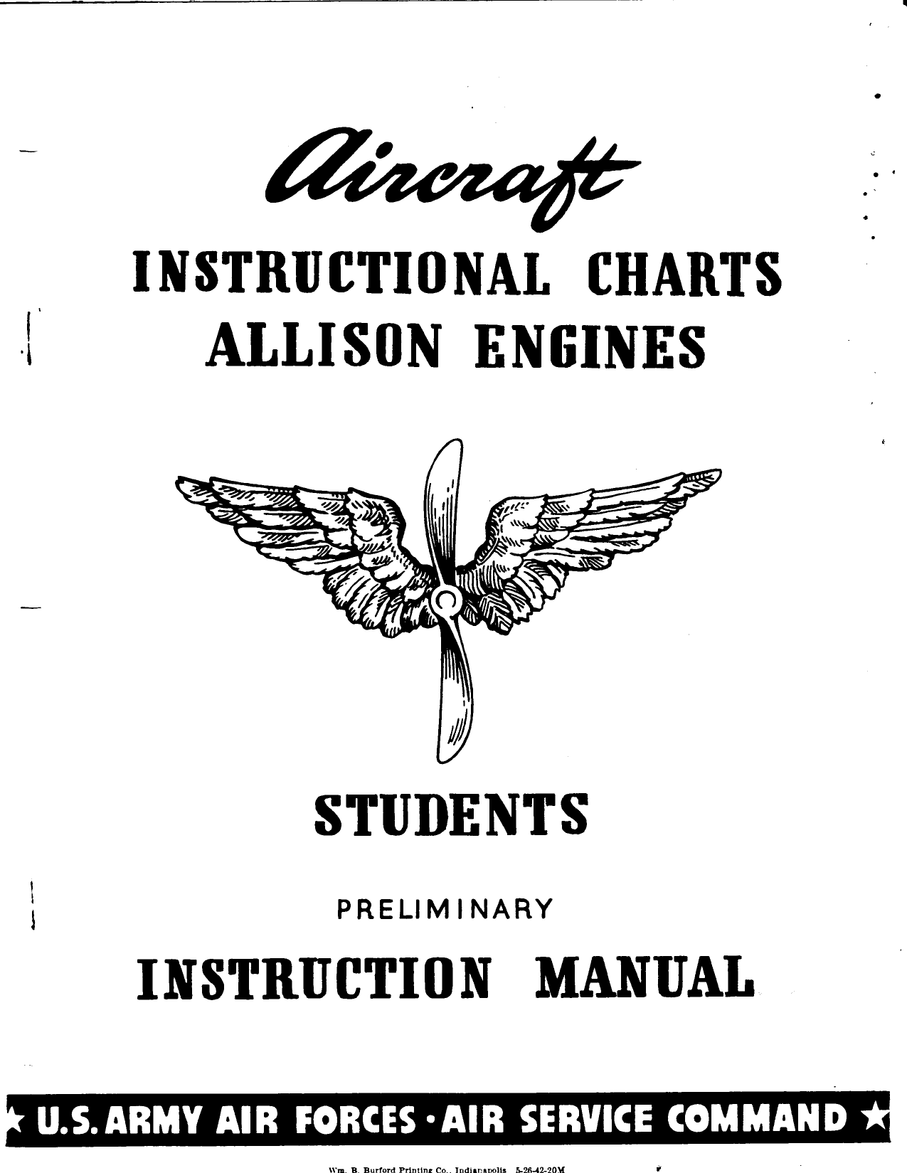 Sample page 1 from AirCorps Library document: Student Instructional Charts - Allison Engine