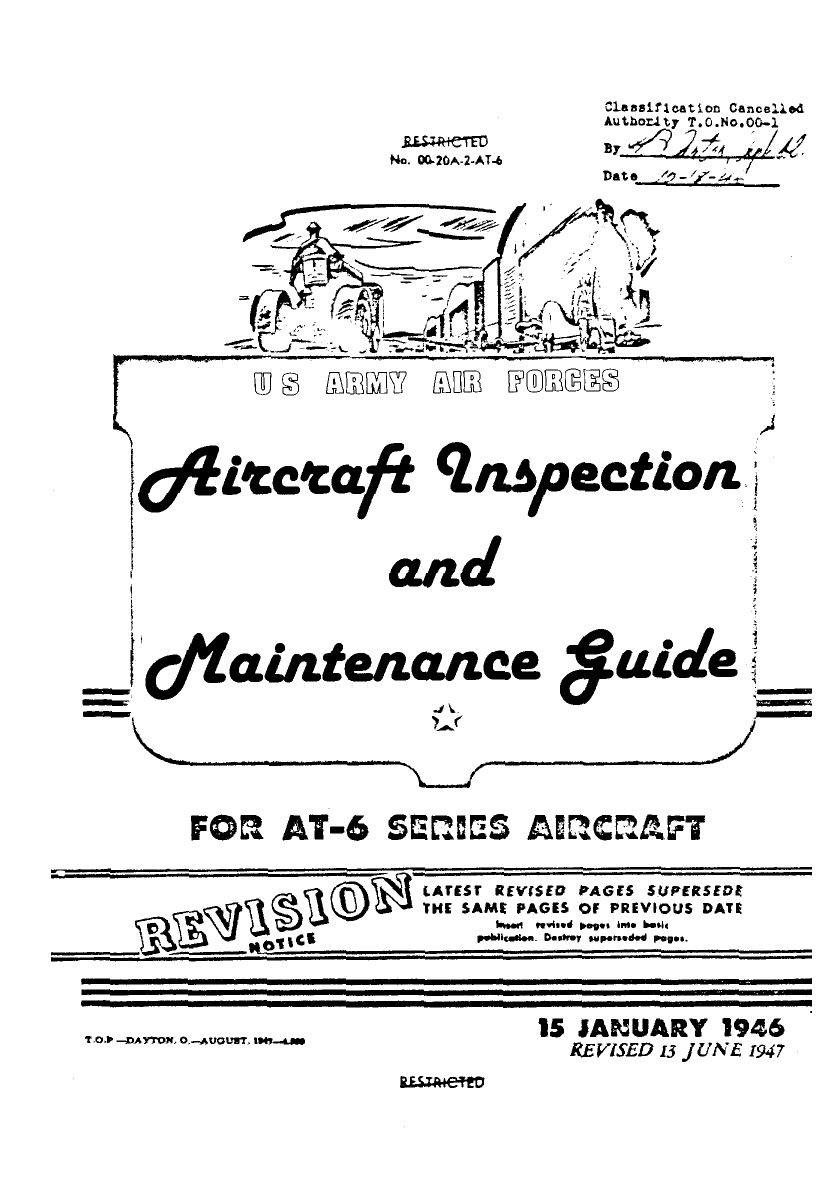 Sample page 1 from AirCorps Library document: Aircraft Inspection & Maintenance Guide - AT-6