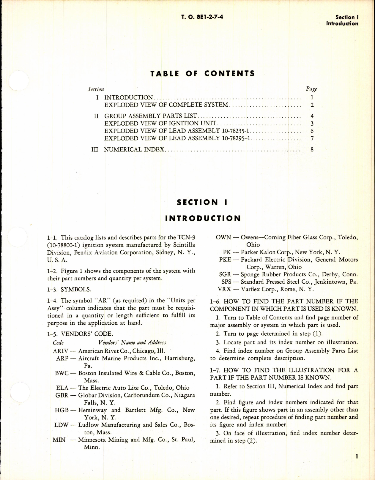 Sample page 3 from AirCorps Library document: Illustrated Parts Breakdown for Ignition System Model TCN-9