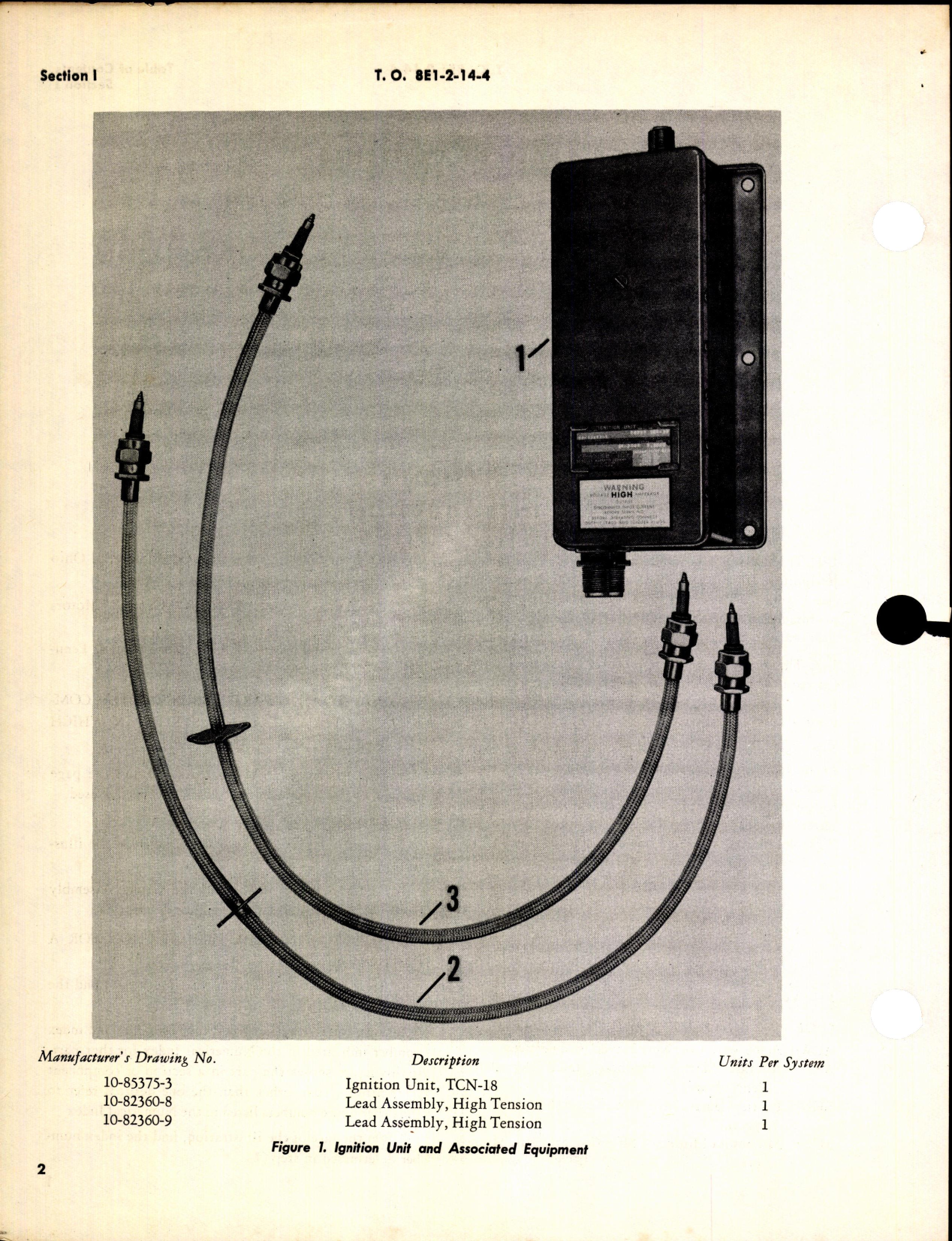 Sample page 4 from AirCorps Library document: Ignition Unit Type TCN-18 & Equipment Used on T-56-A-1 Engine