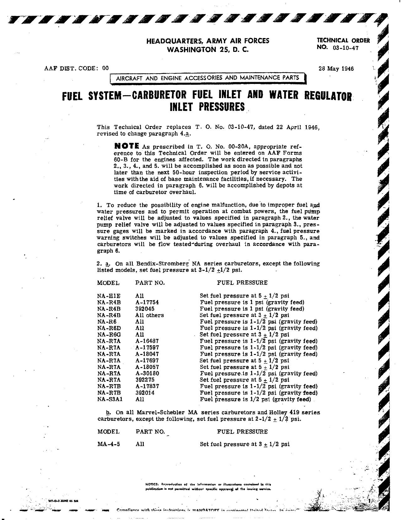 Sample page 3 from AirCorps Library document: Handbook Overhaul Instructions for Injection Carburetors