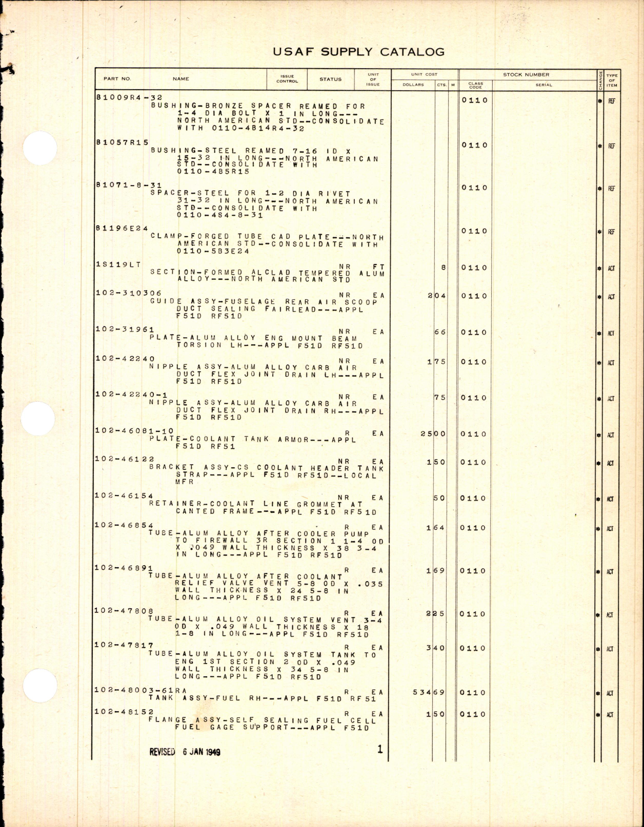 Sample page 3 from AirCorps Library document: Interim Addendum Parts for North American Aircraft