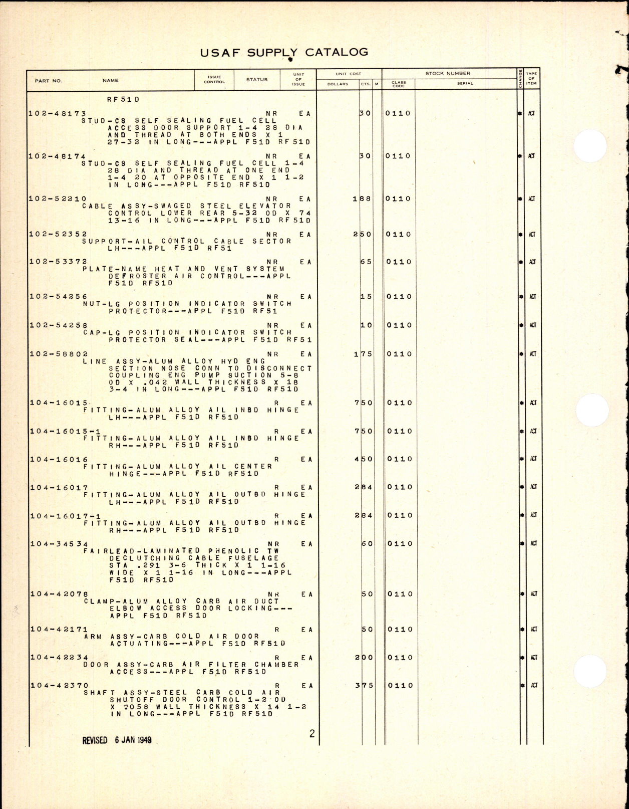 Sample page 4 from AirCorps Library document: Interim Addendum Parts for North American Aircraft