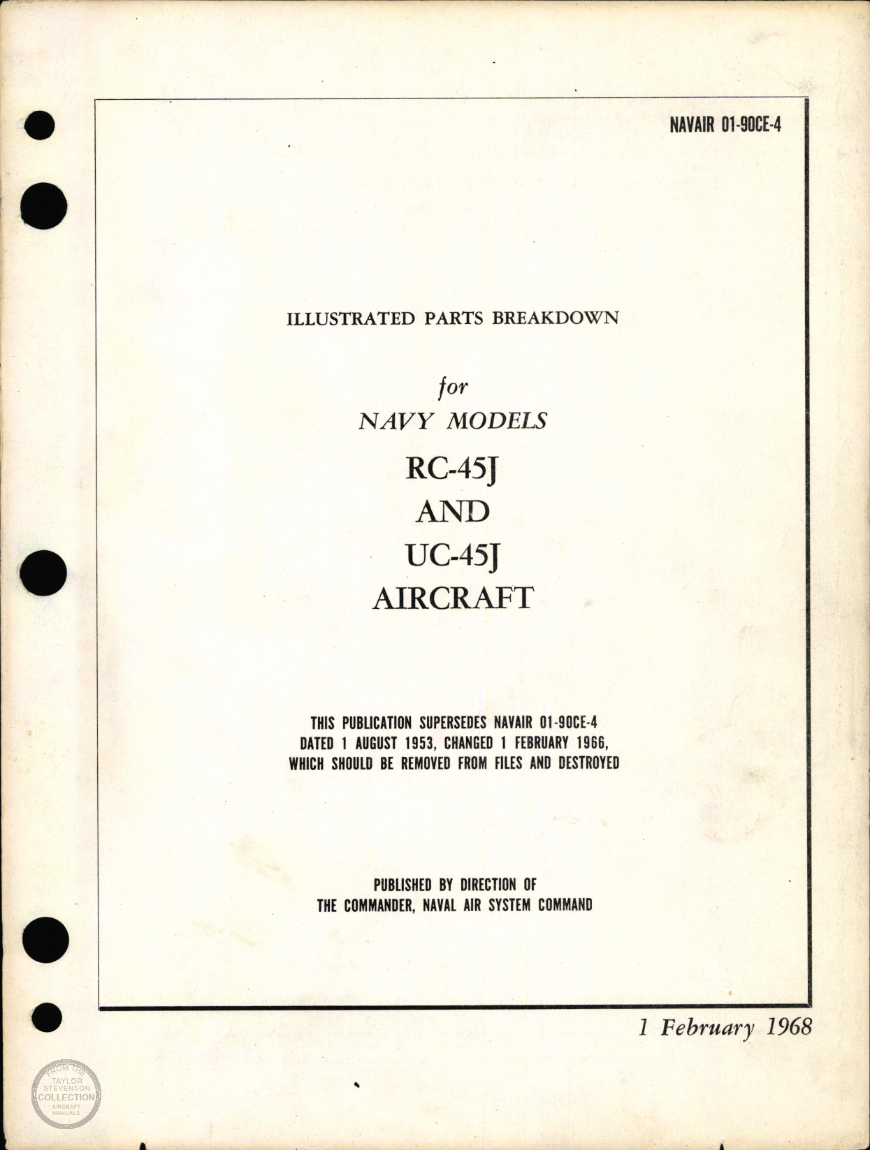 Sample page 1 from AirCorps Library document: Illustrated Parts Breakdown, C-45