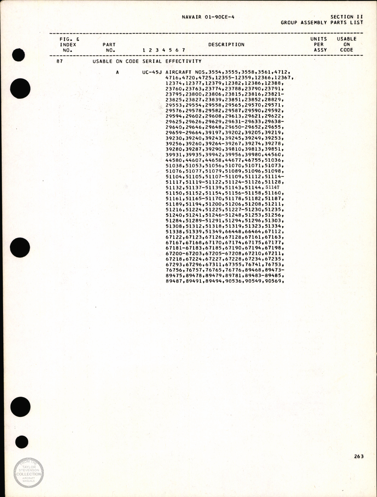 Sample page 266 from AirCorps Library document: Illustrated Parts Breakdown, C-45