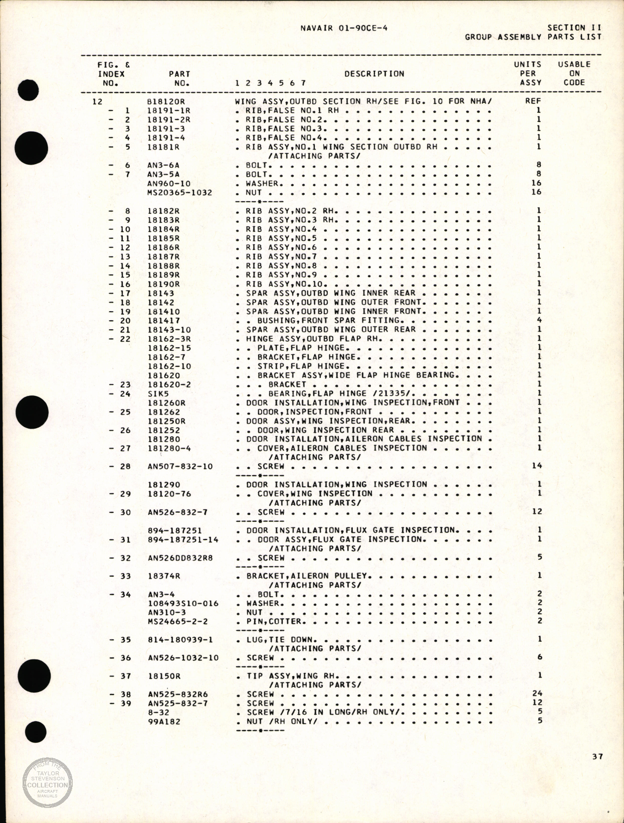 Sample page 40 from AirCorps Library document: Illustrated Parts Breakdown, C-45