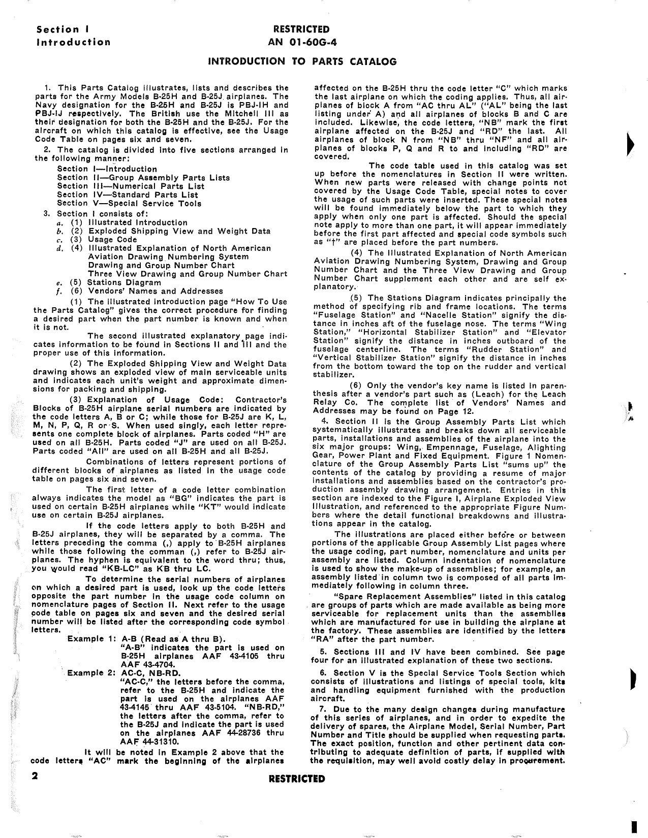 Sample page 8 from AirCorps Library document: Parts Catalog for B-25H, J, and PBJ-1H and -1J