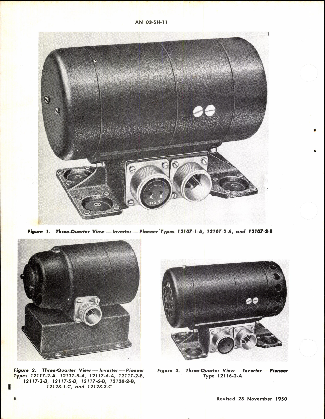 Sample page 4 from AirCorps Library document: Instructions w Parts Catalog for Inverters Pioneer Types