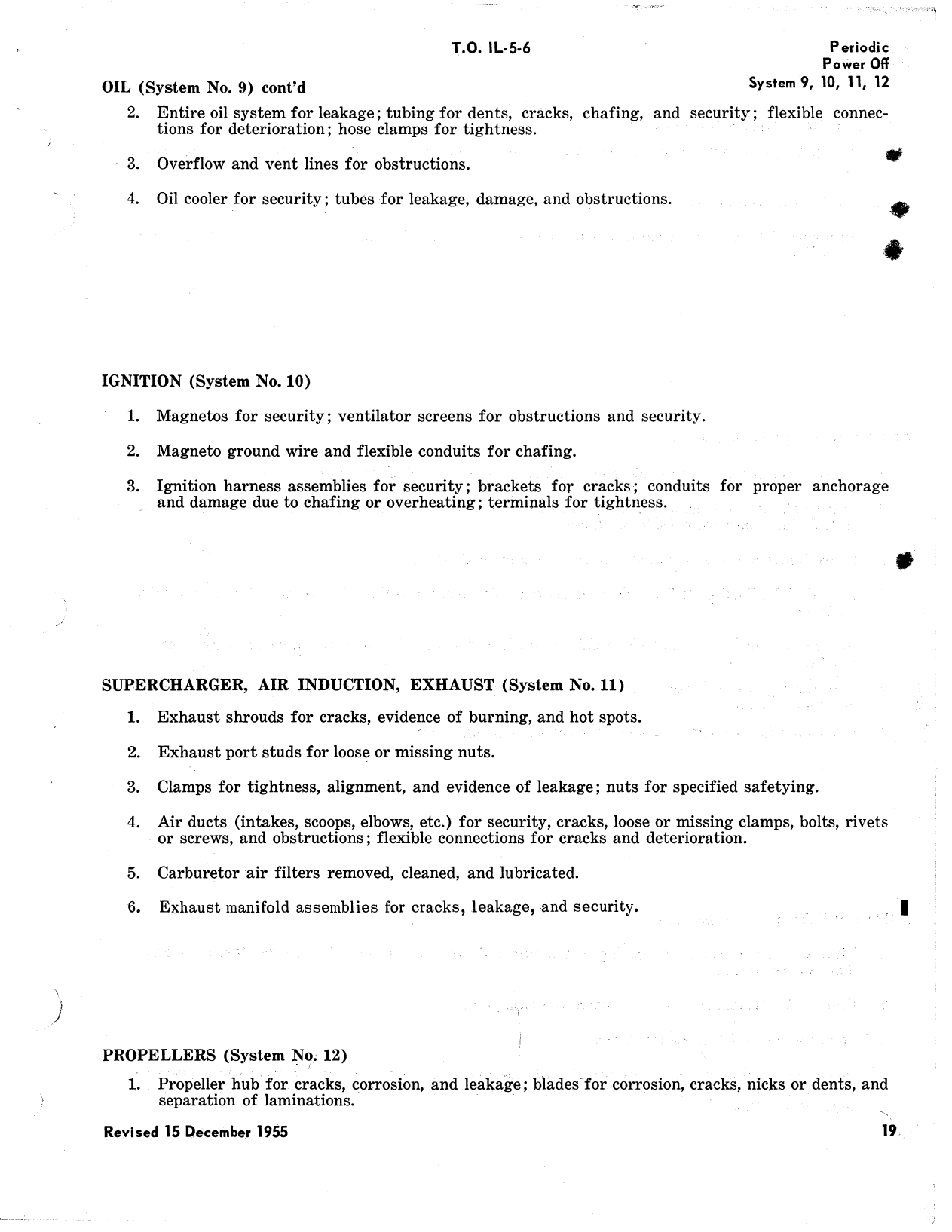 Sample page 22 from AirCorps Library document: Inspection Requirements - L-5, OY-1, OY-2