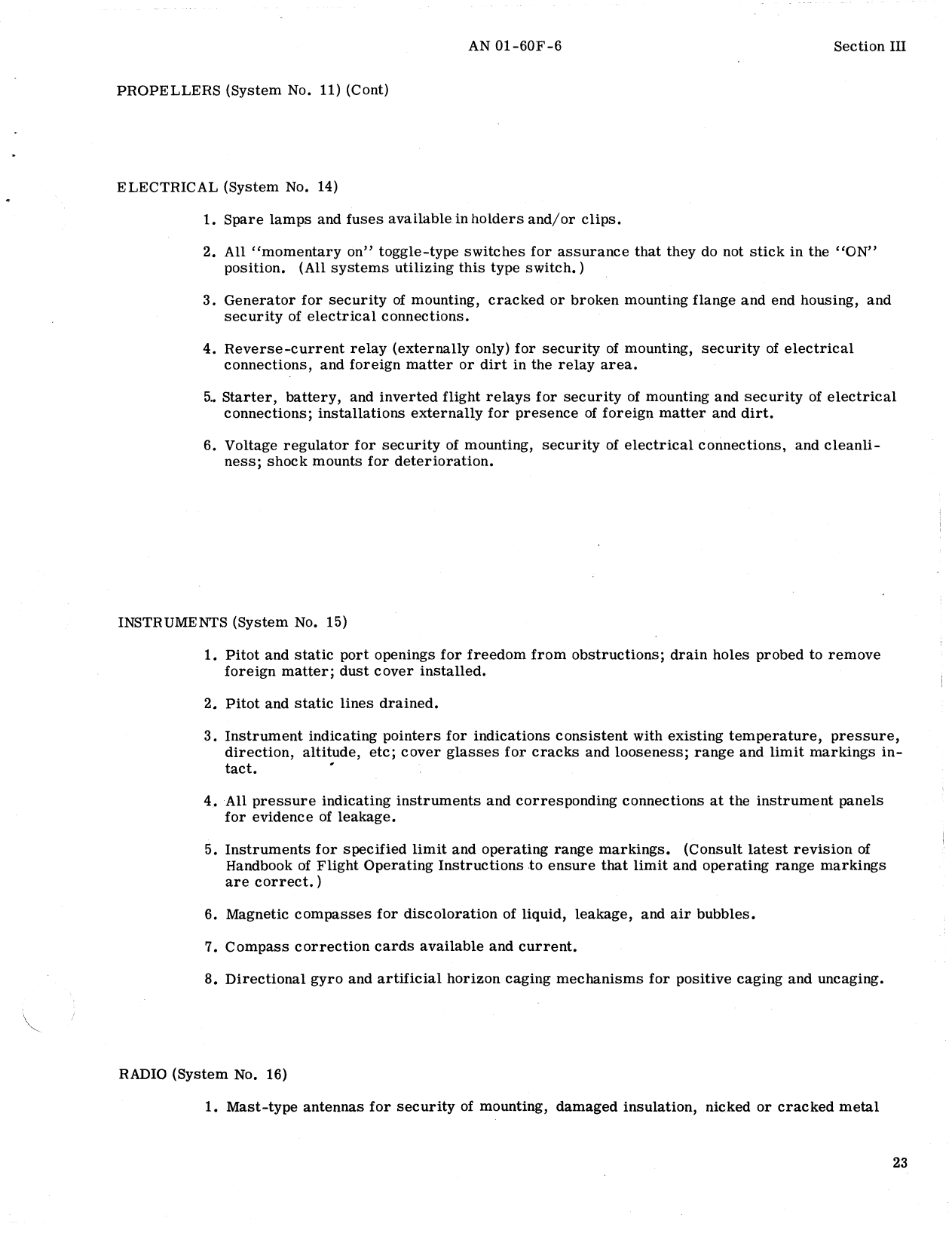 Sample page 25 from AirCorps Library document: Inspection Requirements T-6 / SNJ