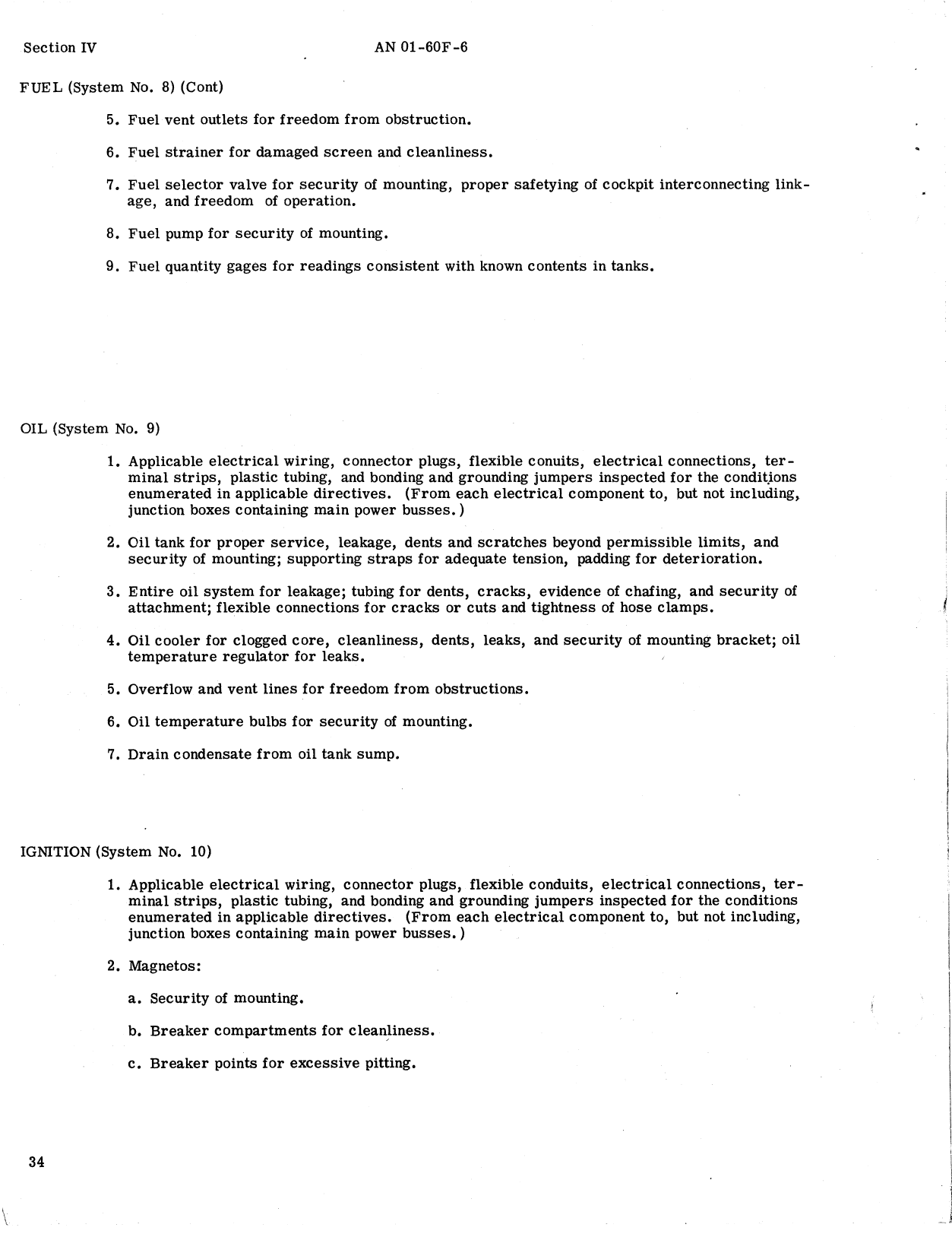 Sample page 36 from AirCorps Library document: Inspection Requirements T-6 / SNJ