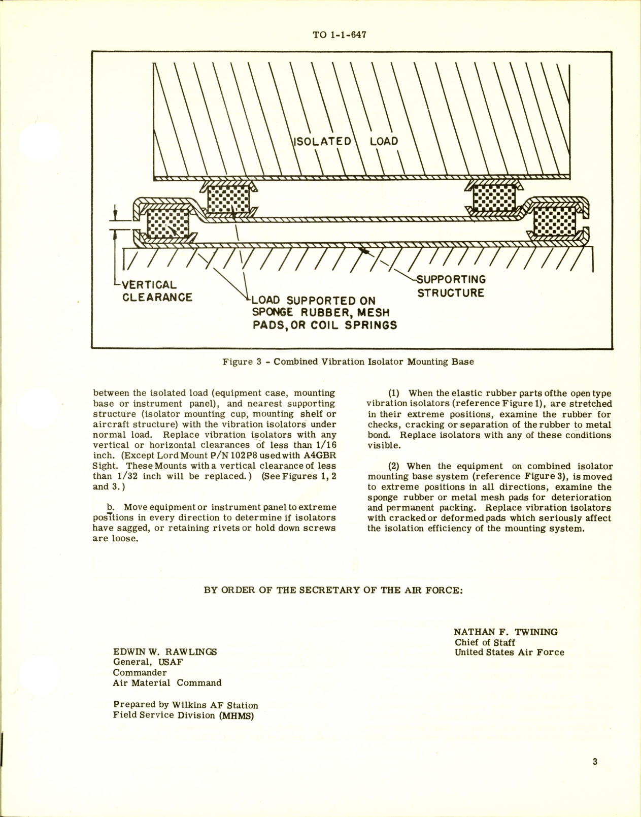 Sample page 3 from AirCorps Library document: Inspection Test and Replacement of Vibration Isolators on Equipment