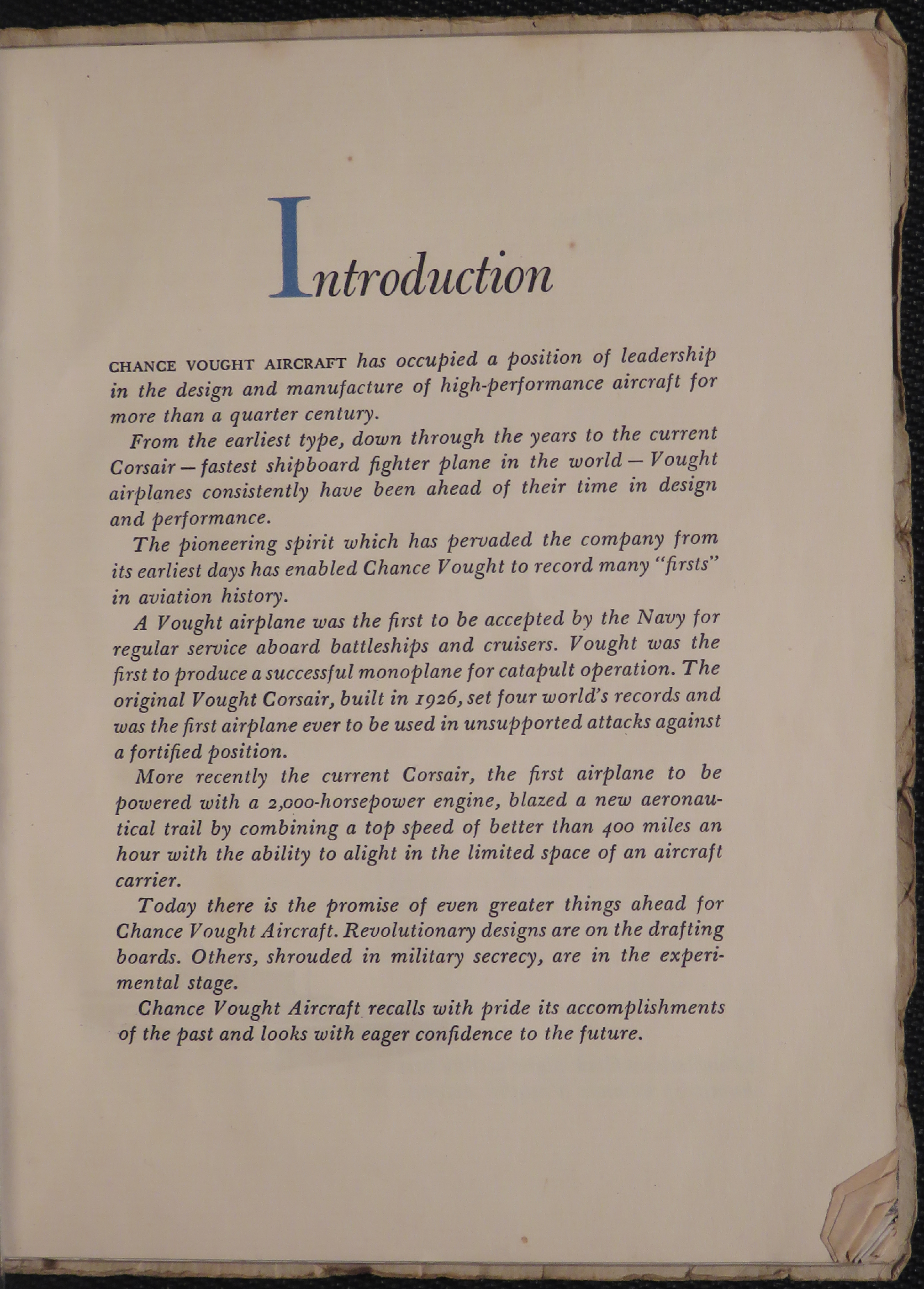 Sample page 7 from AirCorps Library document: Wings for the Navy - A History of Chance Vought Aircraft