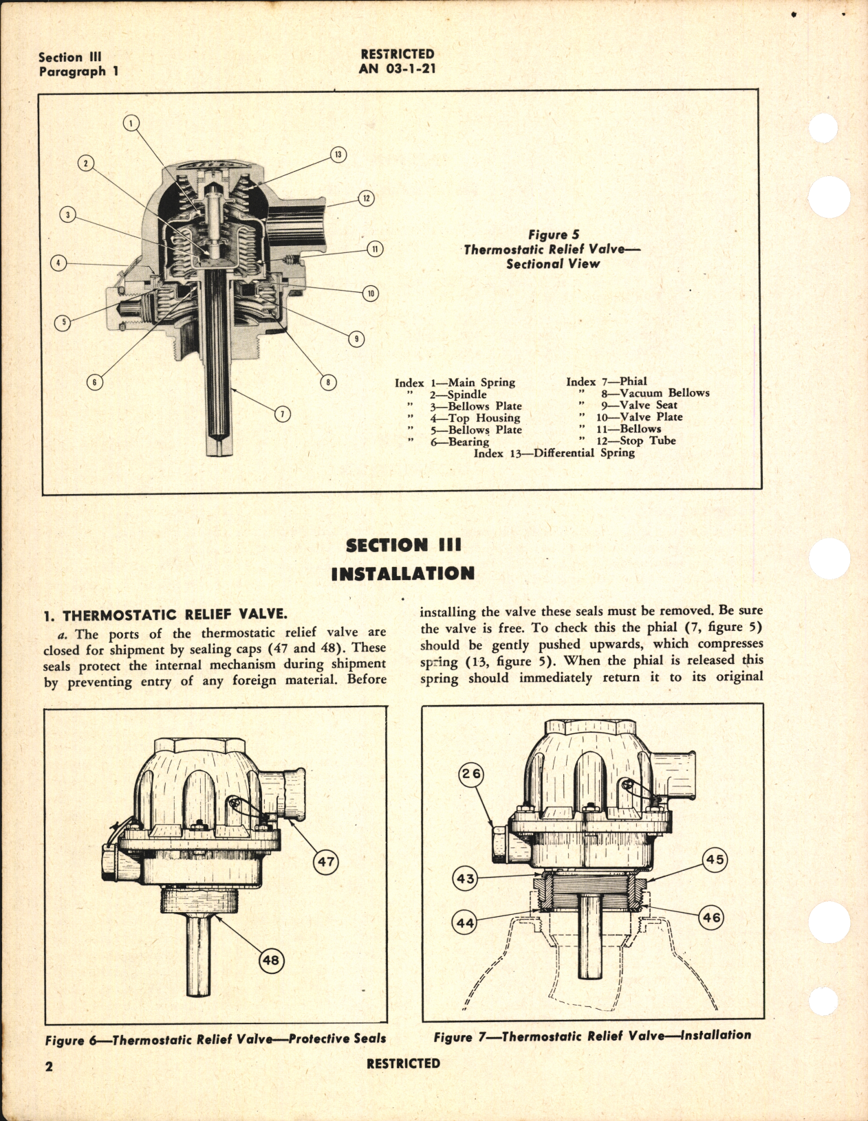Sample page 6 from AirCorps Library document: Operation, Service and Overhaul Instructions with Parts Catalog for Coolant Relief Valves