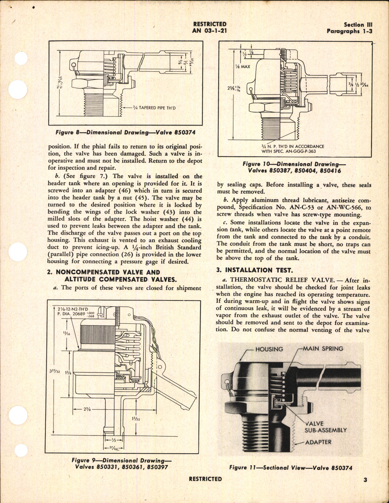 Sample page 7 from AirCorps Library document: Operation, Service and Overhaul Instructions with Parts Catalog for Coolant Relief Valves