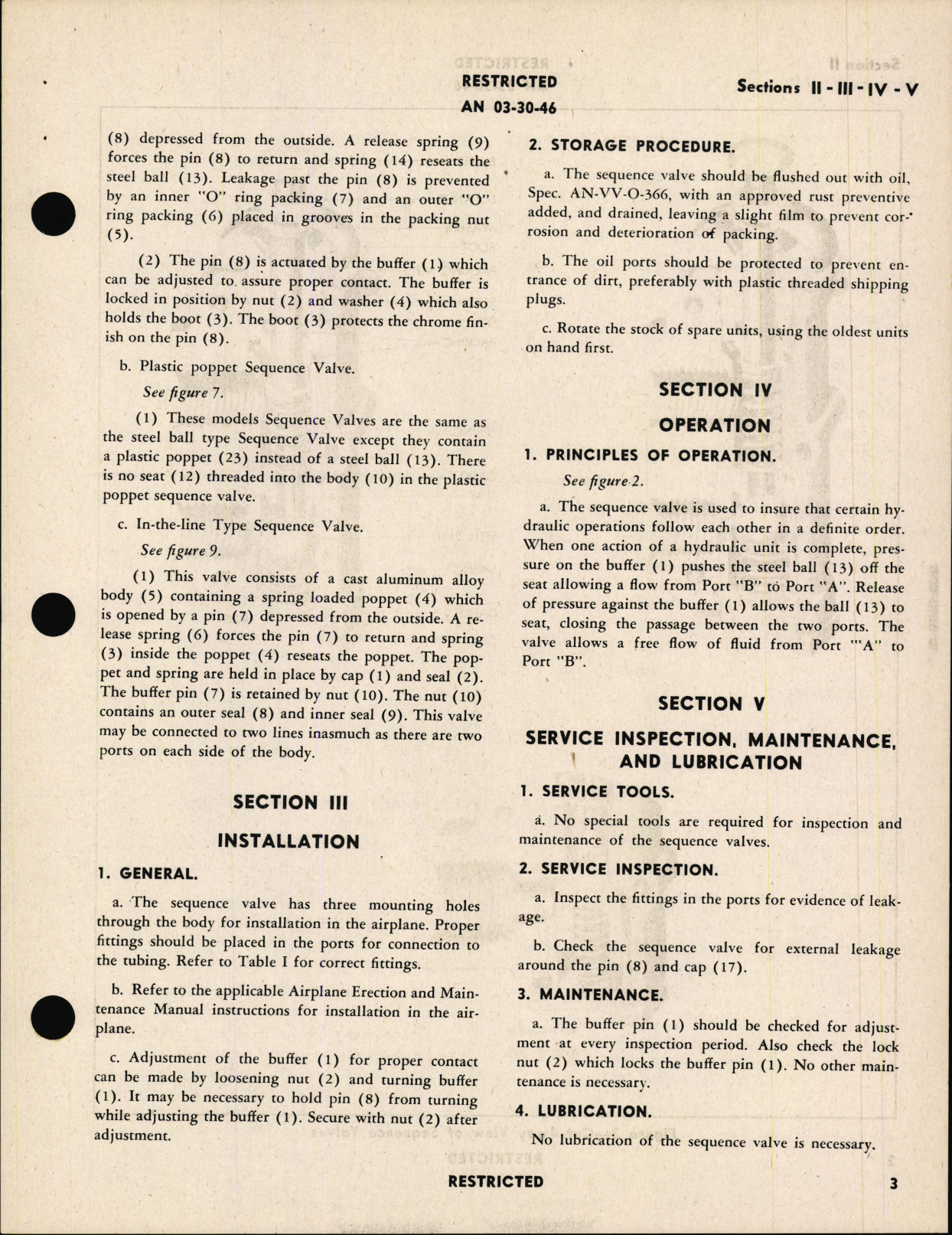 Sample page 7 from AirCorps Library document: Handbook of Instructions with Parts Catalog for Hydraulic Sequence Valves