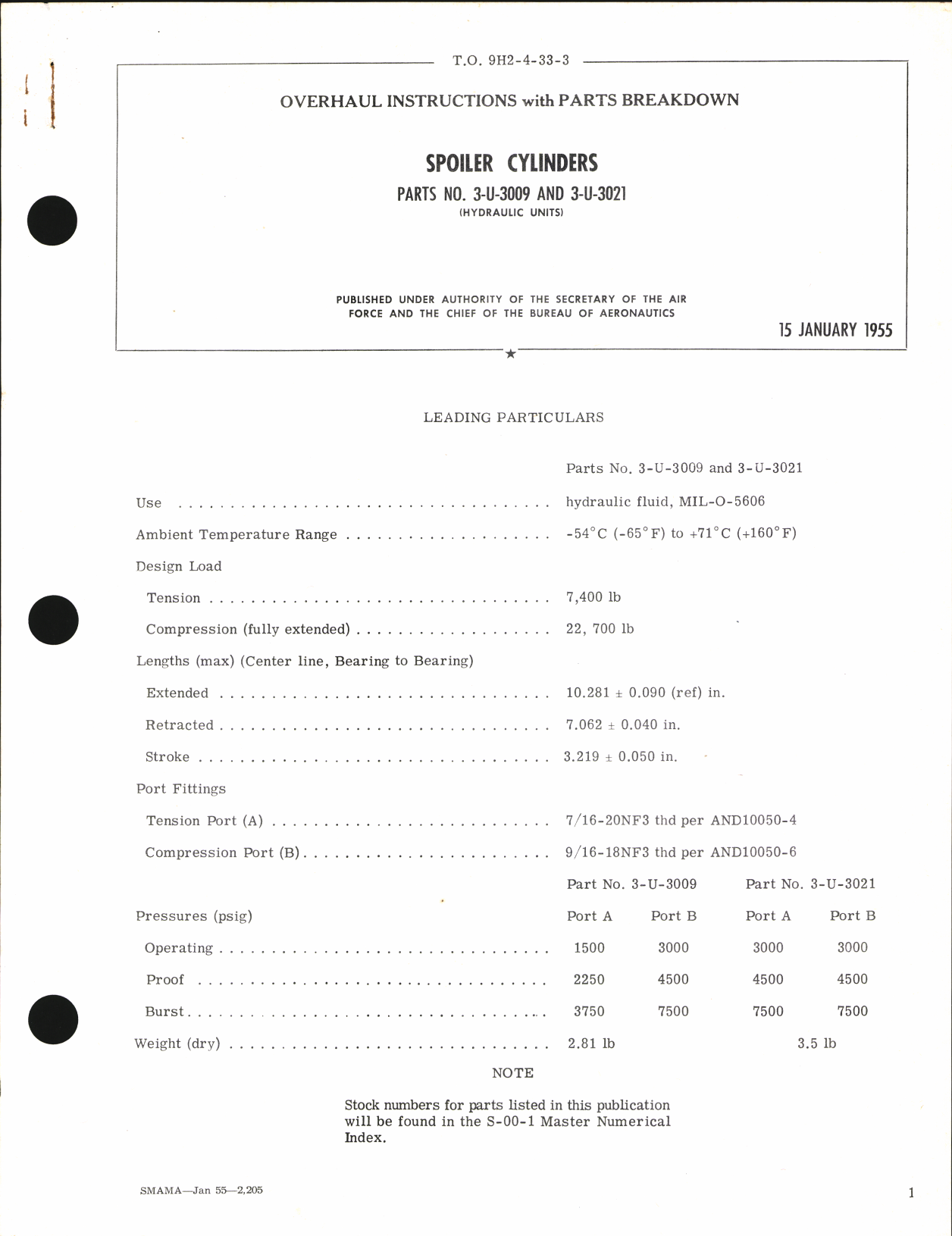 Sample page 1 from AirCorps Library document: Overhaul Instructions with Parts Breakdown for Spoiler Cylinders 