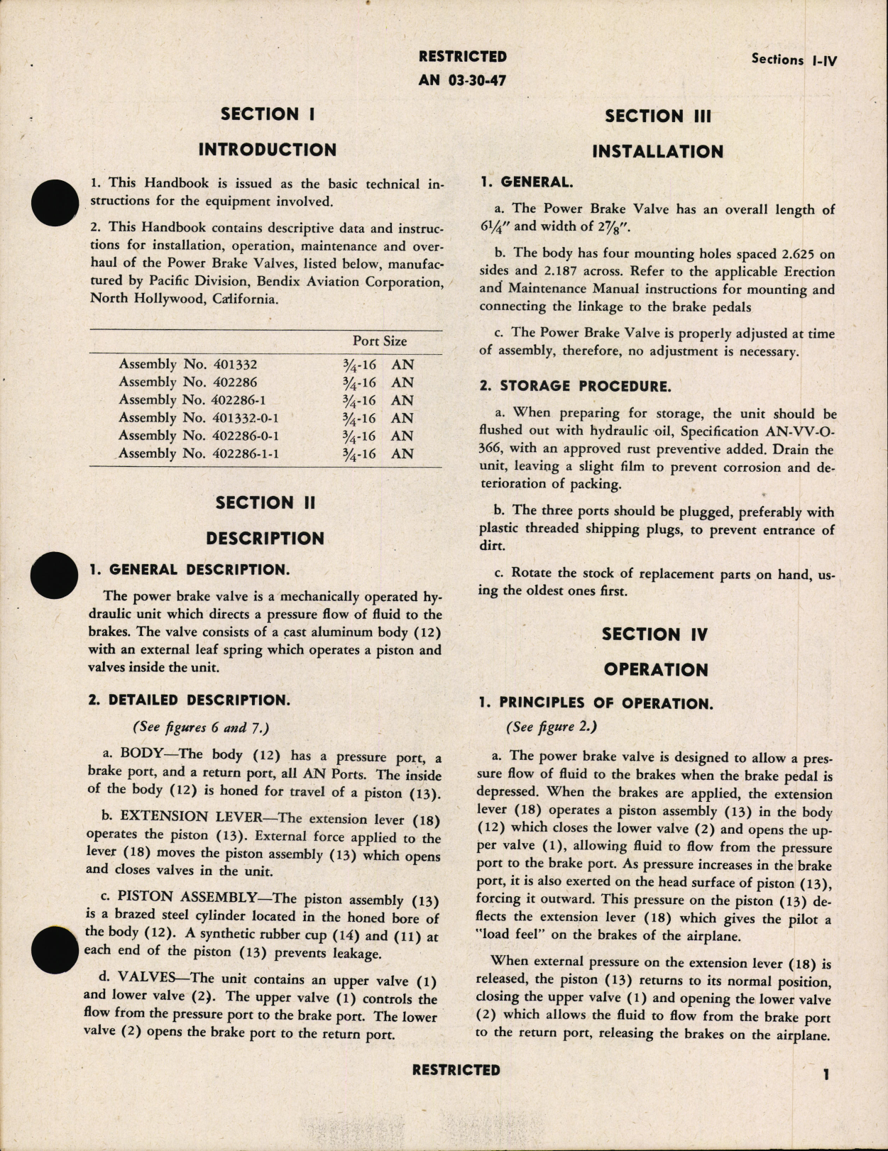 Sample page 5 from AirCorps Library document: Handbook Of Instructions With Parts Catalog for Power Brake Valves