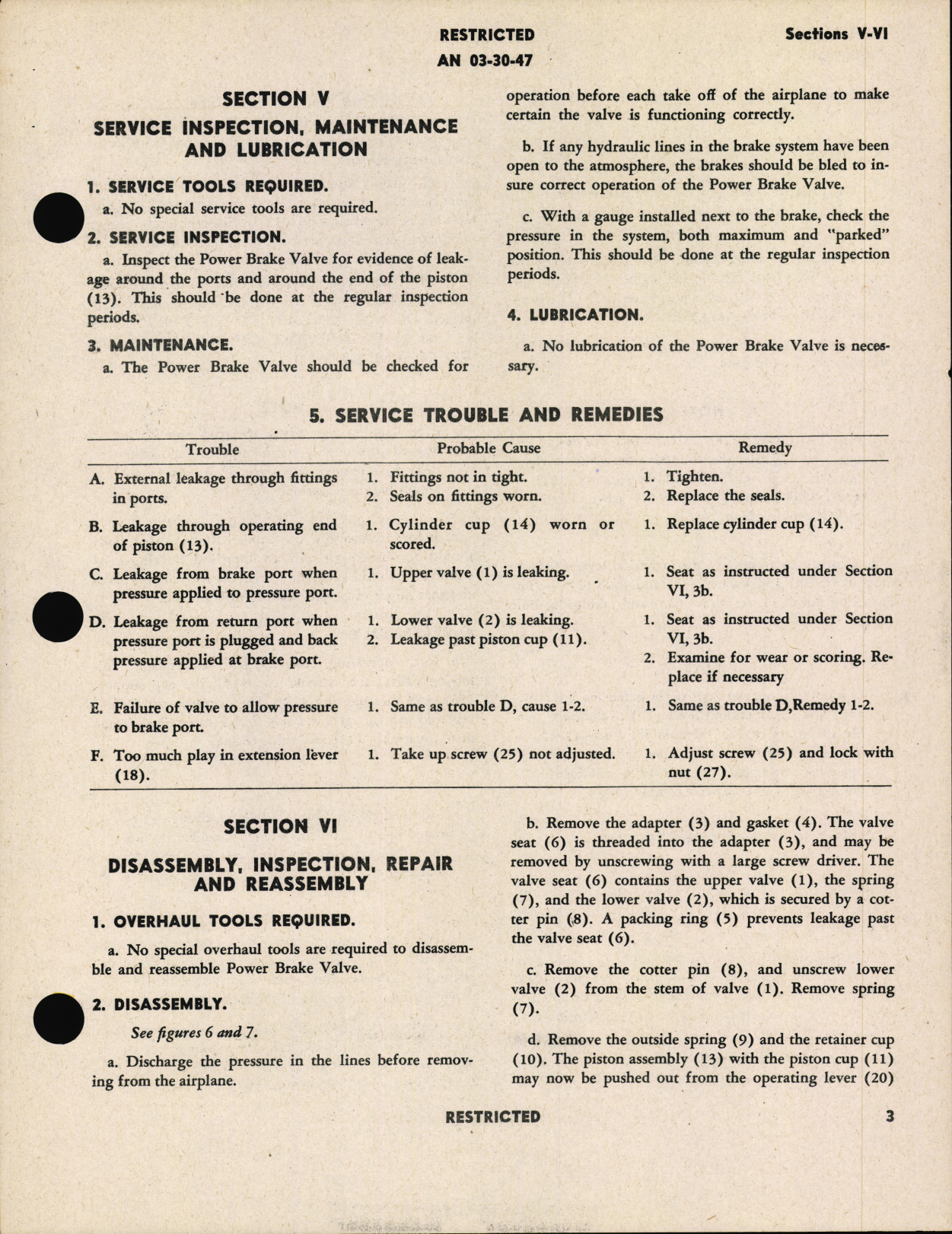 Sample page 7 from AirCorps Library document: Handbook Of Instructions With Parts Catalog for Power Brake Valves