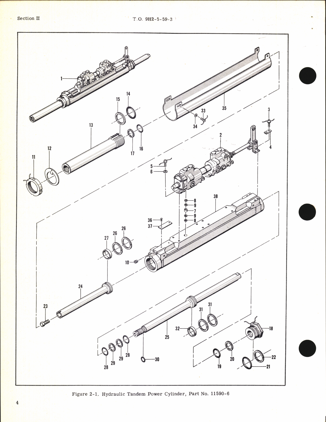 Sample page 6 from AirCorps Library document: Overhaul Instructions for Hydraulic Tandem power cylinder Part No. 11590-6