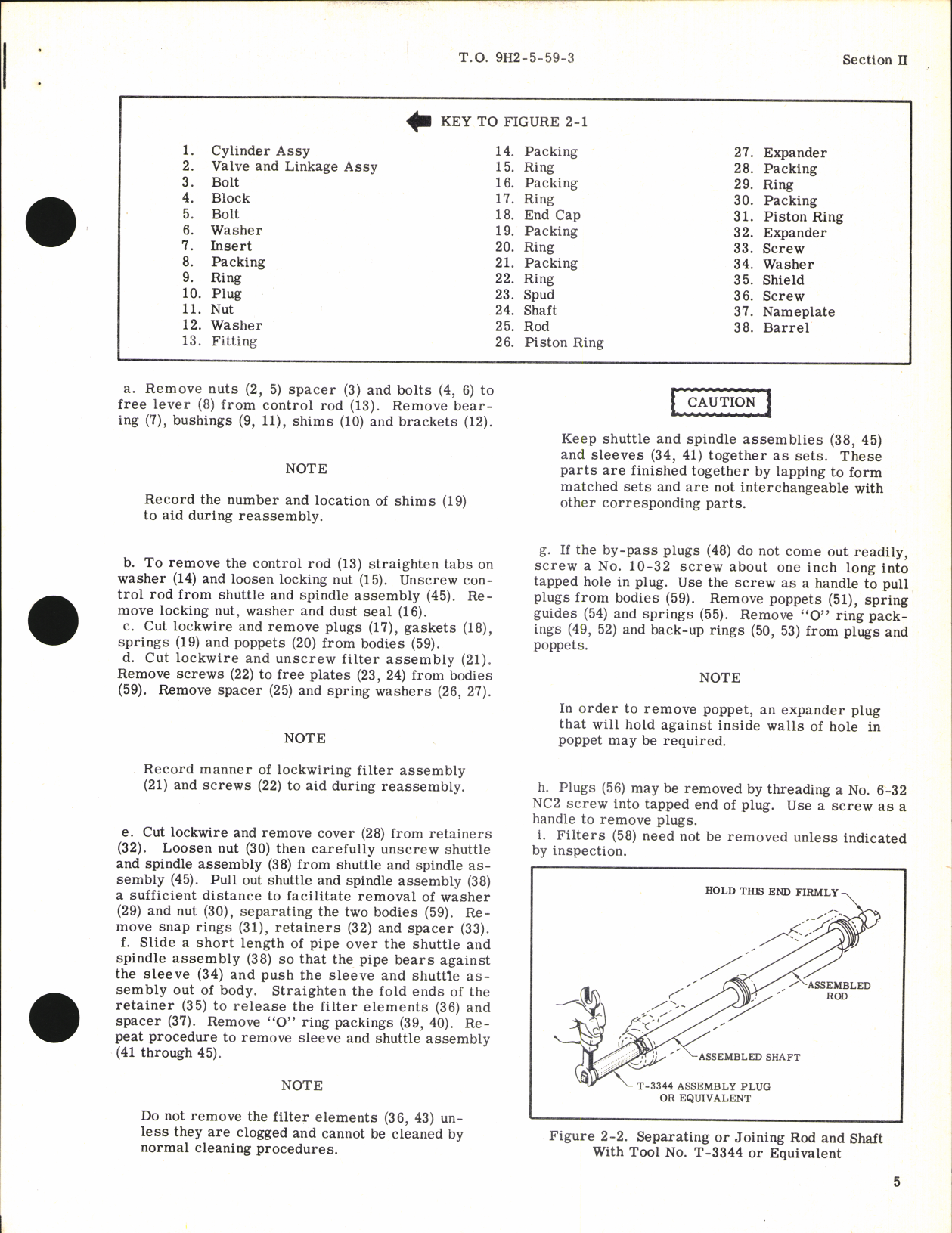 Sample page 7 from AirCorps Library document: Overhaul Instructions for Hydraulic Tandem power cylinder Part No. 11590-6