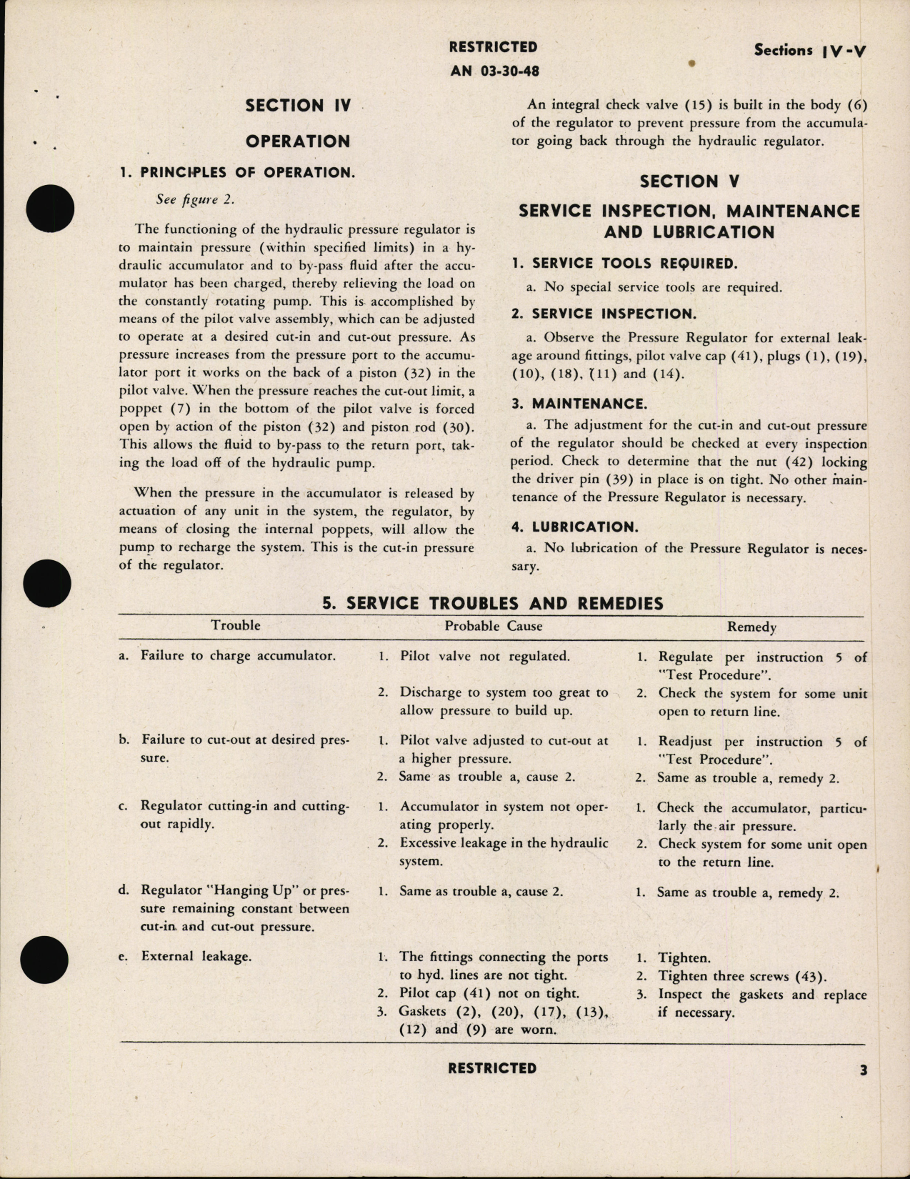 Sample page 7 from AirCorps Library document: Handbook of Instructions with Parts Catalog for Hydraulic Pressure Regulators