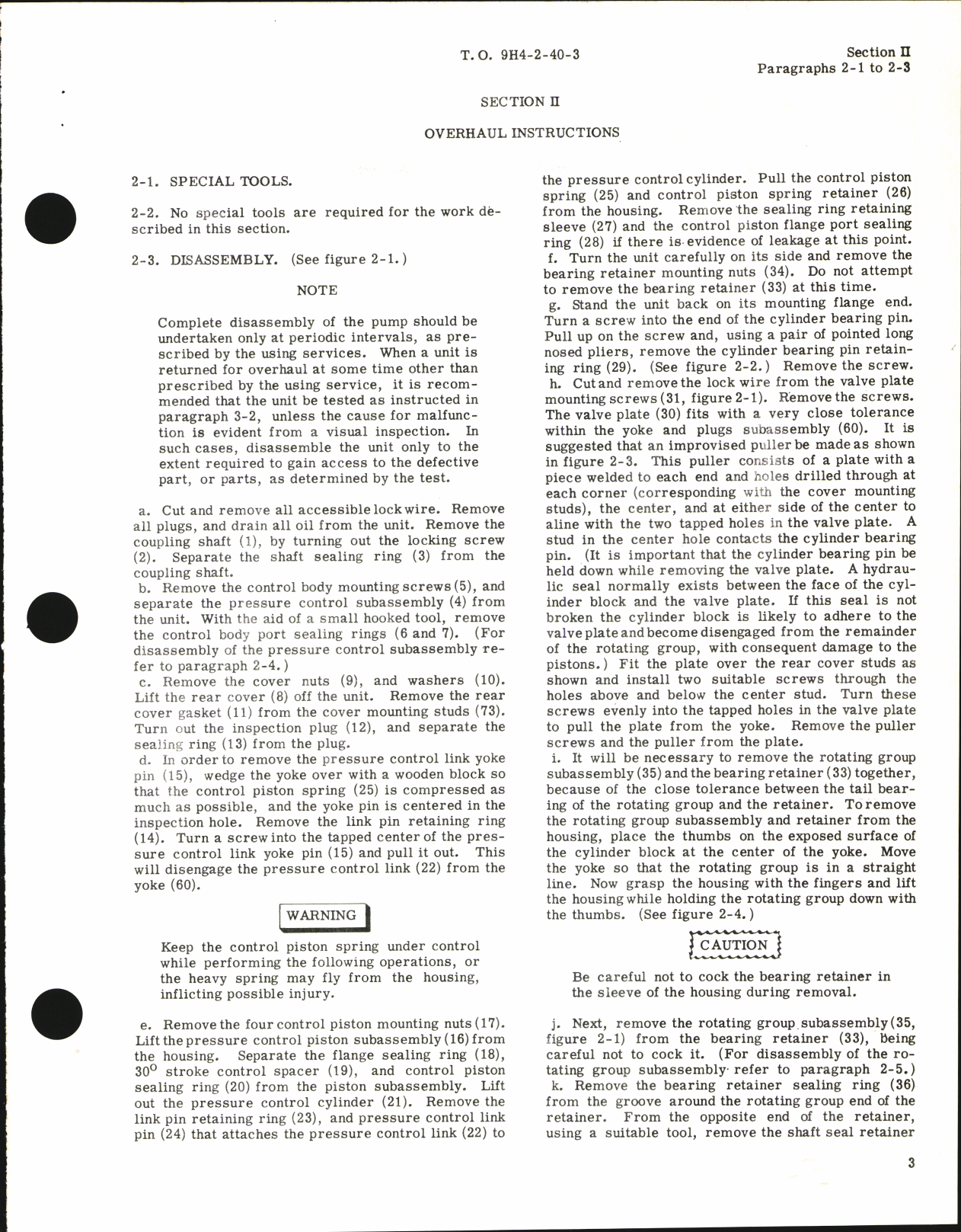 Sample page 7 from AirCorps Library document: Overhaul Instructions for Variable Displacement Hydraulic Pumps AA-60550-L Series