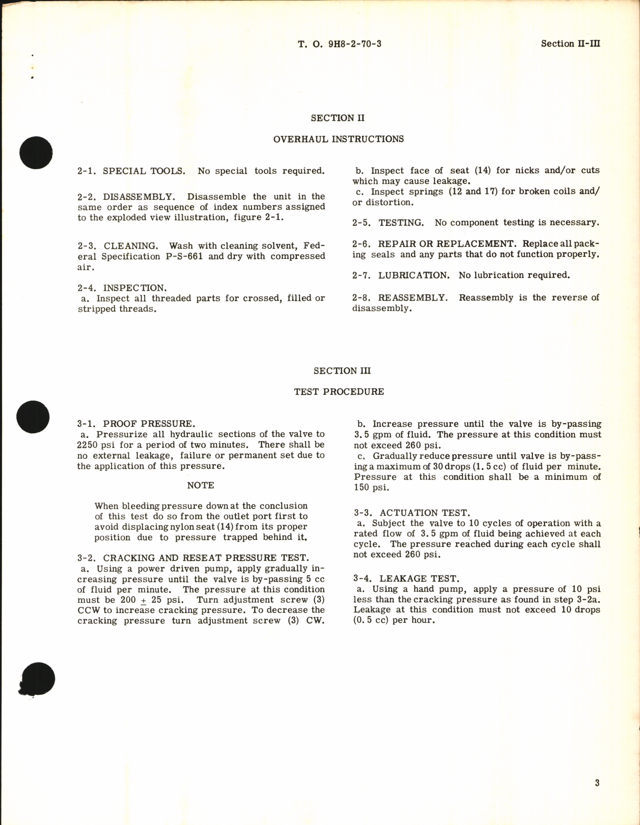 Sample page 3 from AirCorps Library document: Overhaul Instructions for Relief Valves HPC138100 and HPC139100