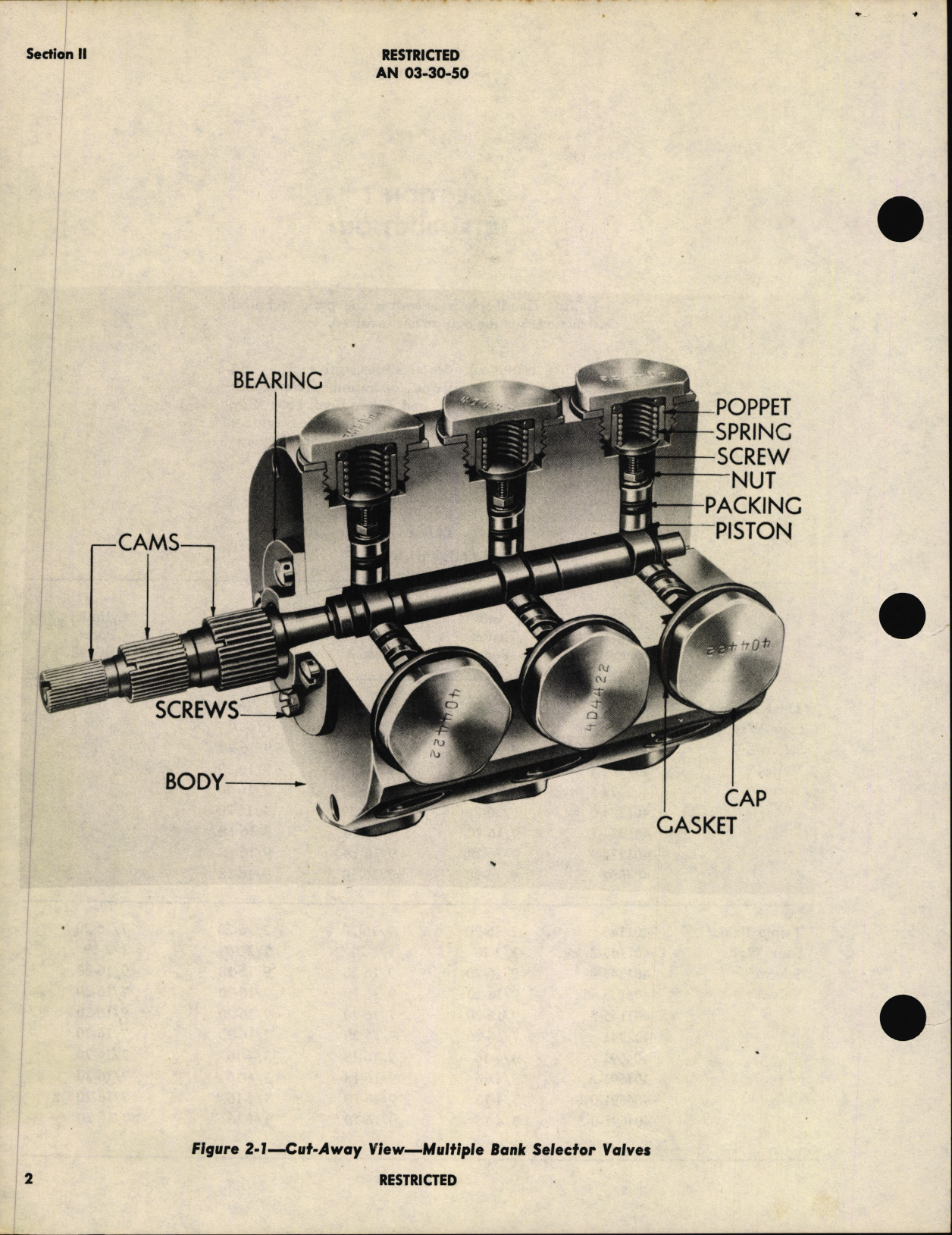 Sample page 6 from AirCorps Library document: Operation, Service and Overhaul Instructions with Parts Catalog for Dual and Triple Bank Four Way Selector Valves