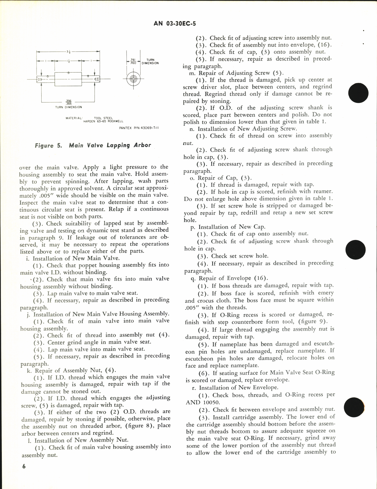 Sample page 6 from AirCorps Library document: Overhaul Instructions with Parts Breakdown for Hydraulic Relief Valve HPLV-A2