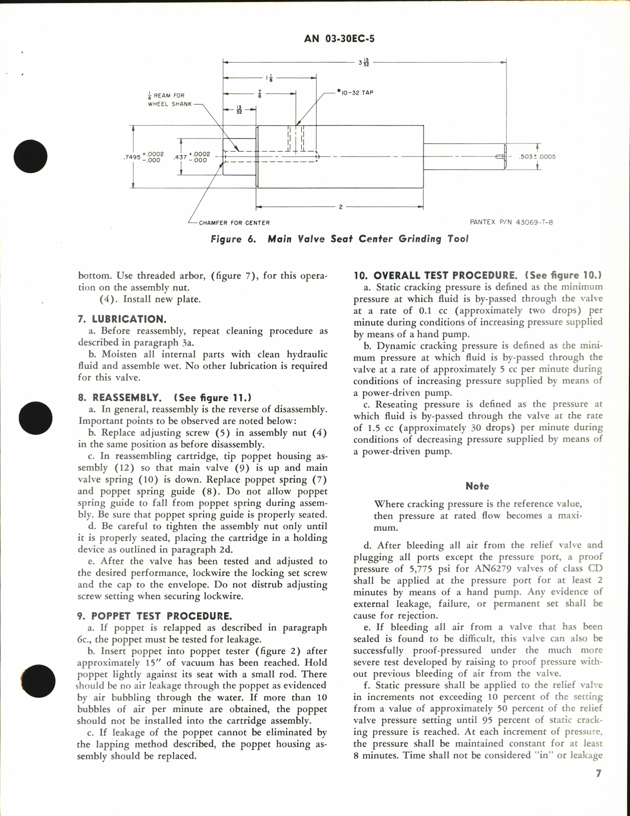 Sample page 7 from AirCorps Library document: Overhaul Instructions with Parts Breakdown for Hydraulic Relief Valve HPLV-A2