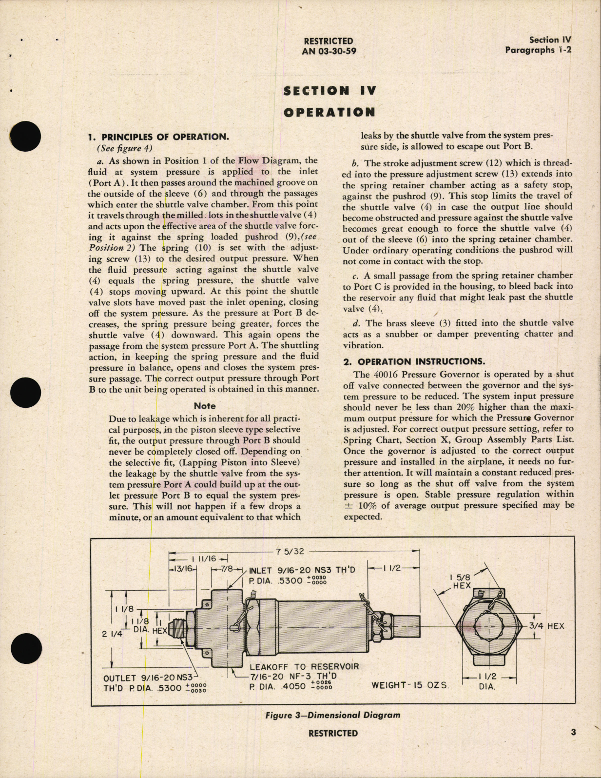 Sample page 7 from AirCorps Library document: Handbook of Instructions with Parts Catalog, Hydraulic System Pressure Governor