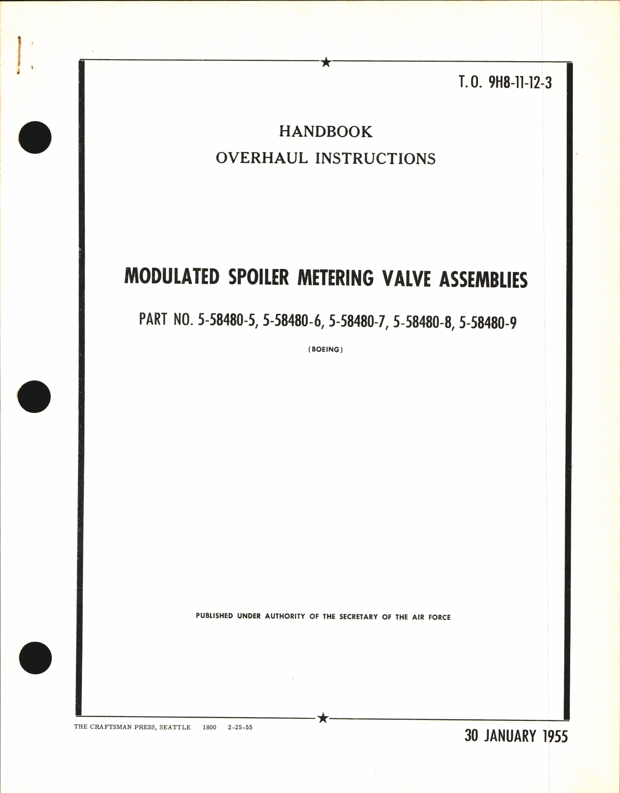 Sample page 1 from AirCorps Library document: Overhaul Instructions  for Modulated Spoiler Metering Valve Assemblies
