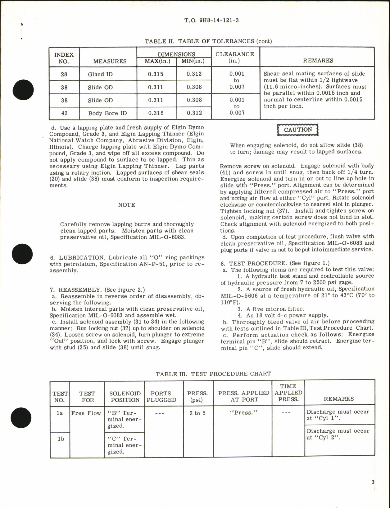 Sample page 3 from AirCorps Library document: Overhaul Instructions with Parts Breakdown for Solenoid Operated Slide Selector Four-Way Valve Assembly 14090