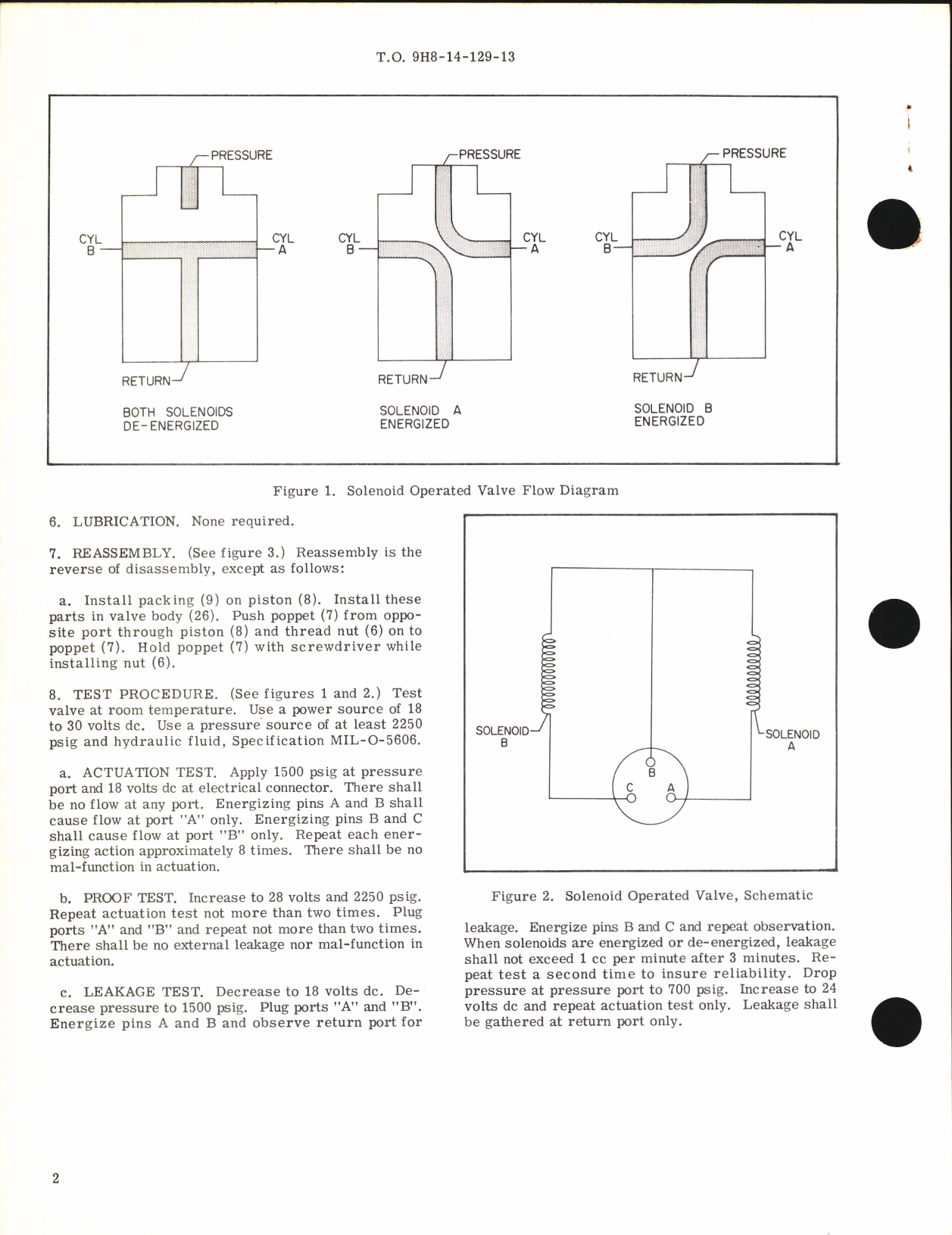 Sample page 2 from AirCorps Library document: Overhaul Instructions with Parts Breakdown for 4 way 3 Position Solenoid Operated Valve Part No. 8-U-8012