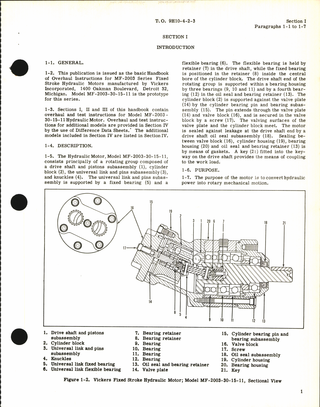 Sample page 5 from AirCorps Library document: Handbook of Overhaul Instructions for Hydraulic Motor Assembly 