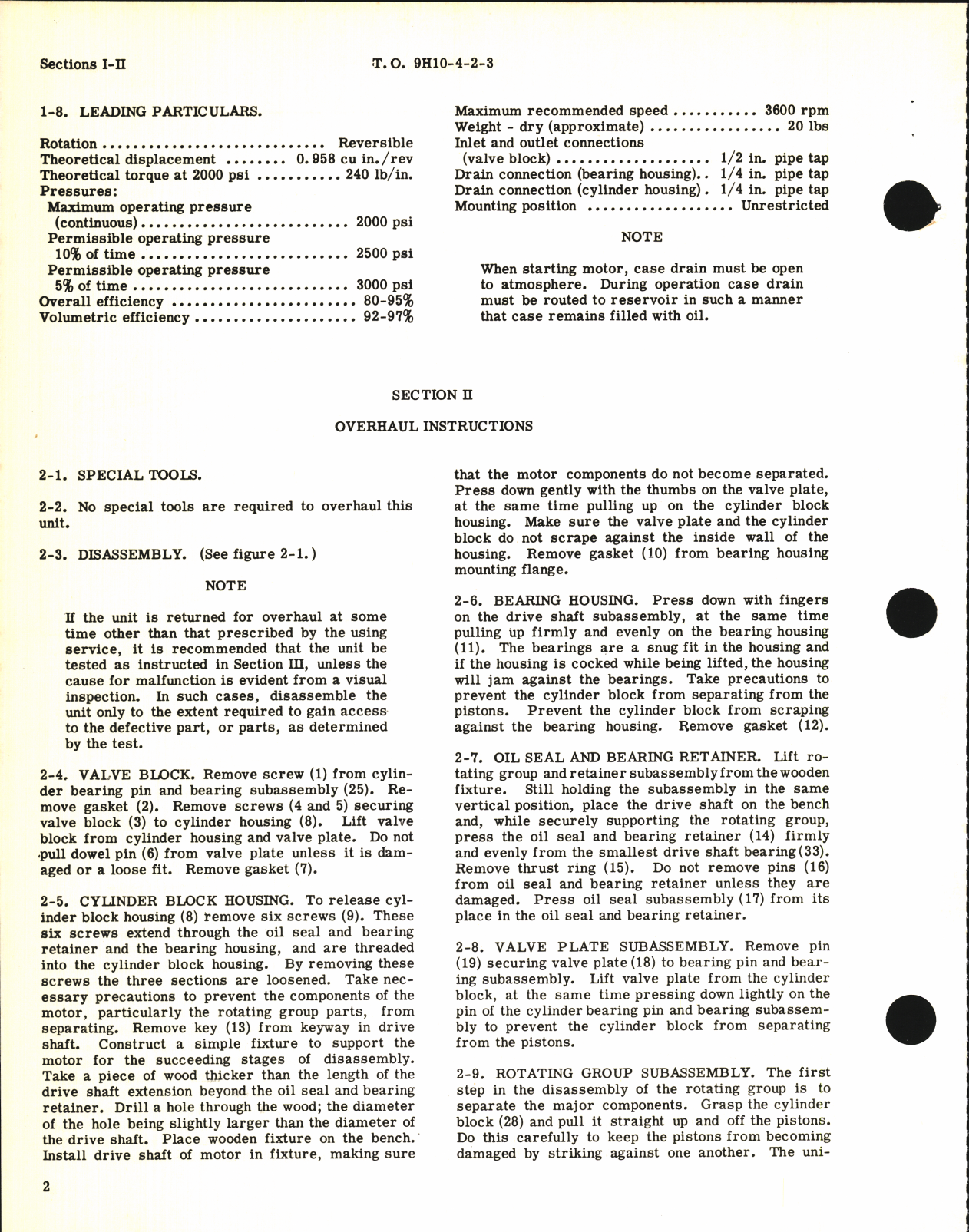 Sample page 6 from AirCorps Library document: Handbook of Overhaul Instructions for Hydraulic Motor Assembly 